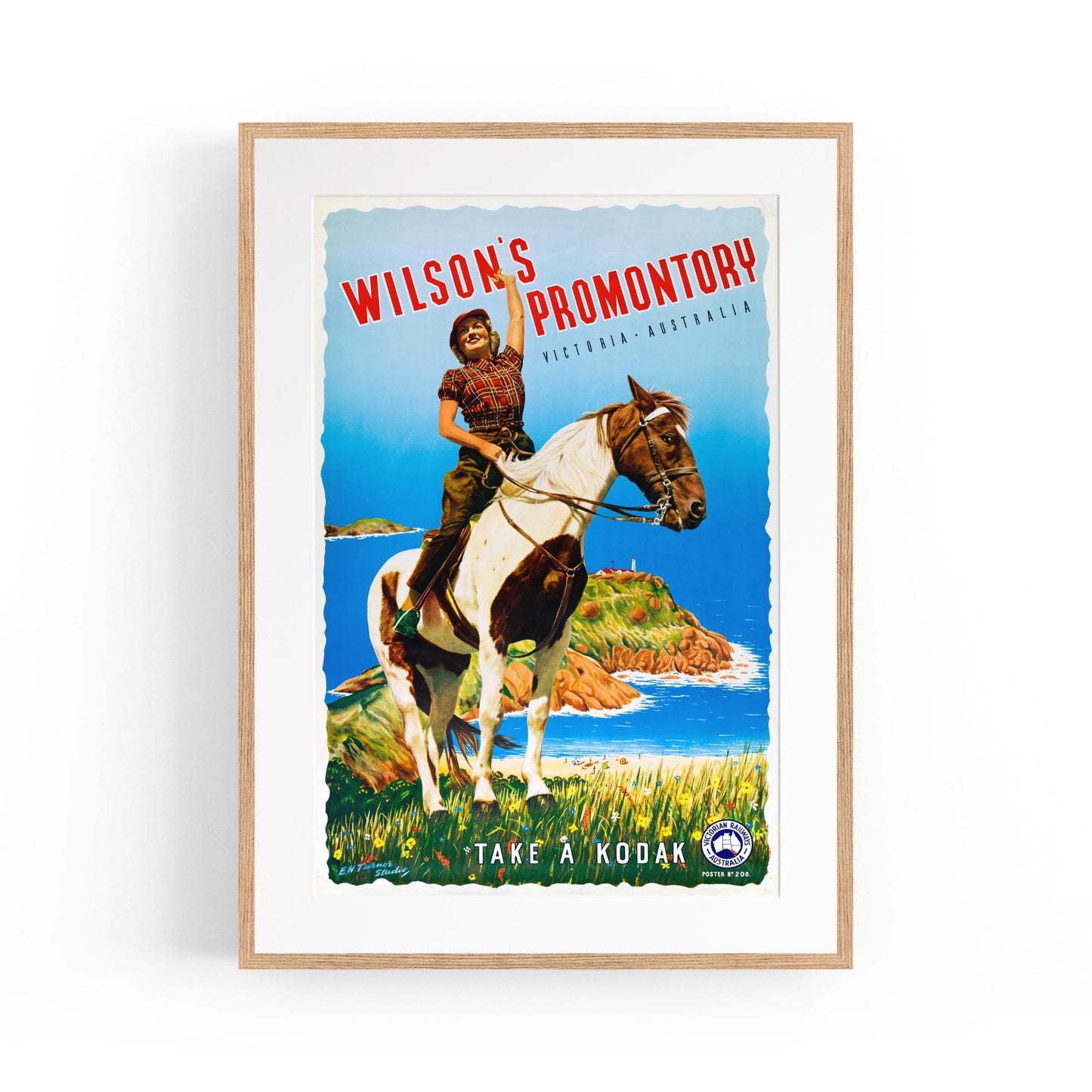 Wilson's Promontory, Victoria Australia "Take a Kodak" | Framed Vintage Poster