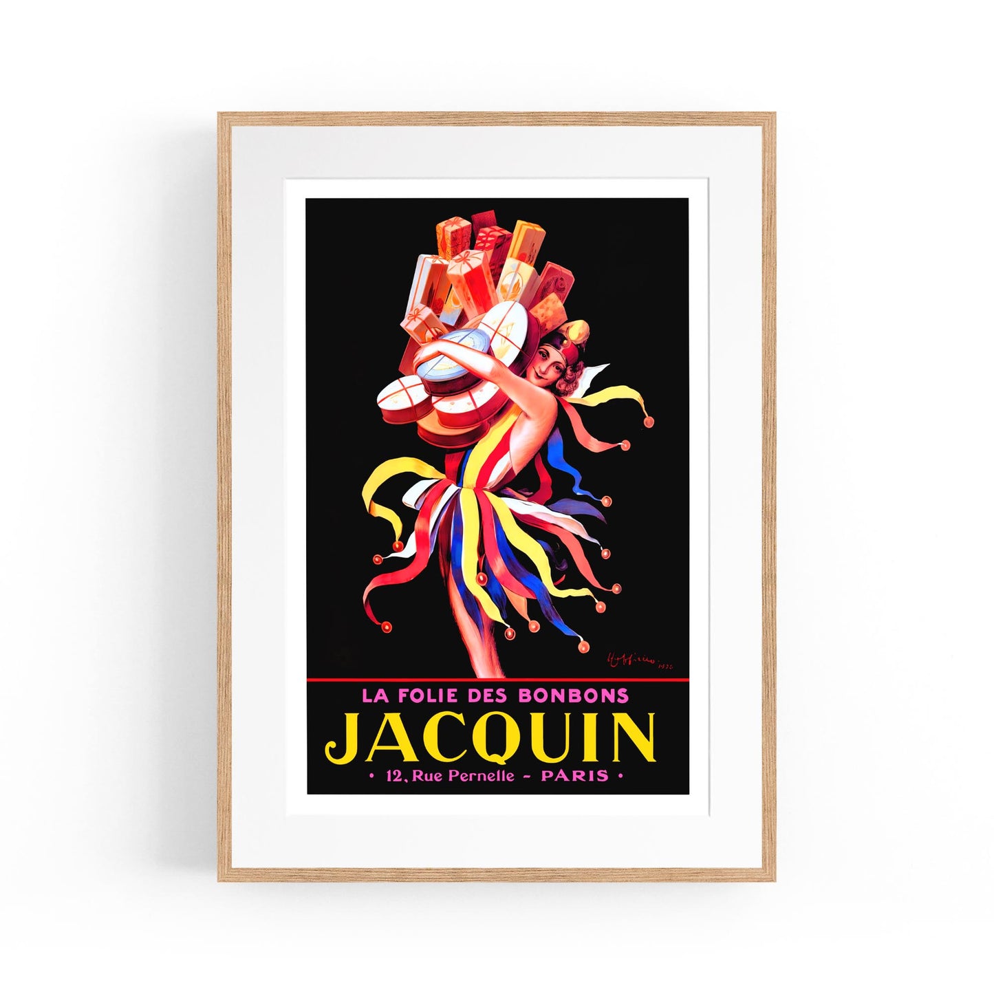 La Folie des Bonbons Jacquin by Leonetto Cappiello | Framed Vintage Poster