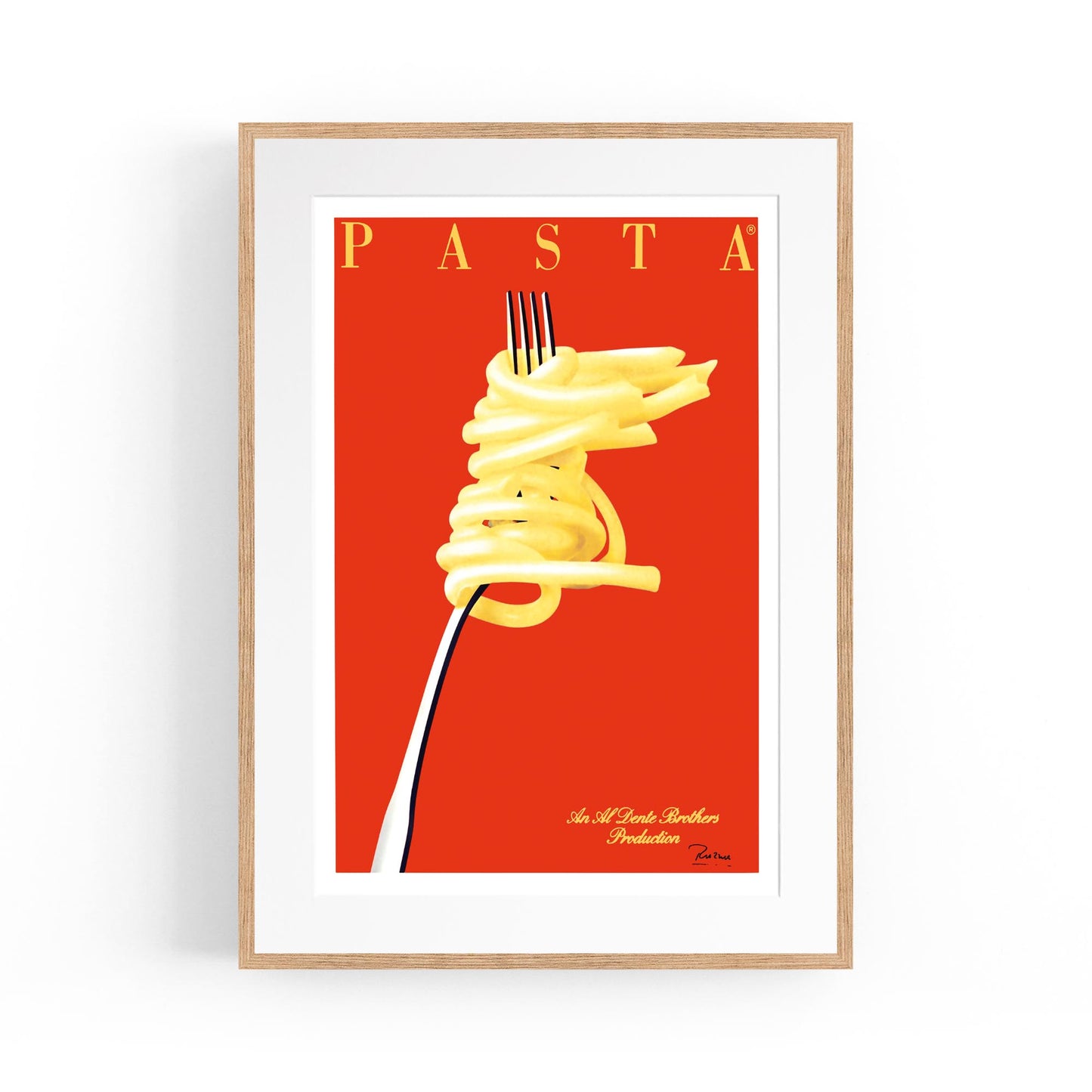 Red Italian Pasta | Framed Vintage Poster