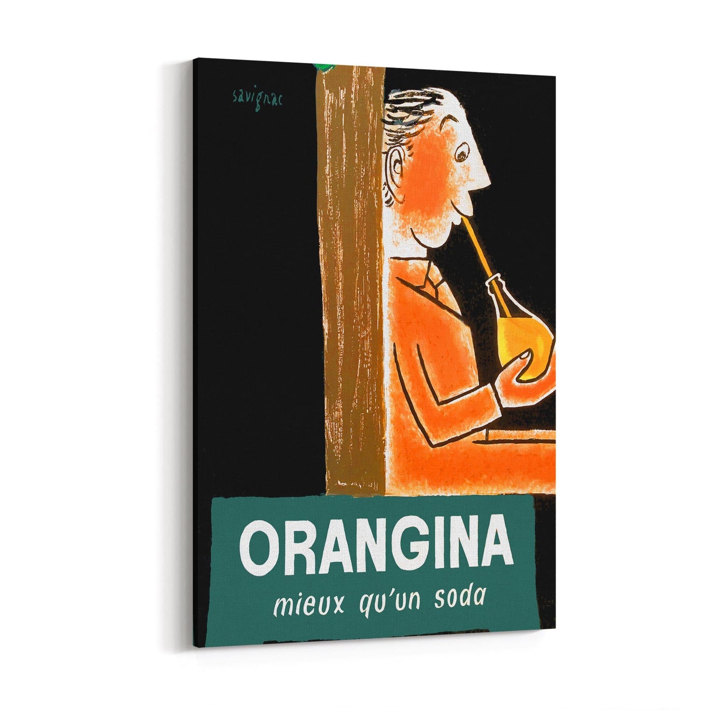 Orangina Meiux Qu'un Soda Drink | Framed Canvas Vintage Advertisement