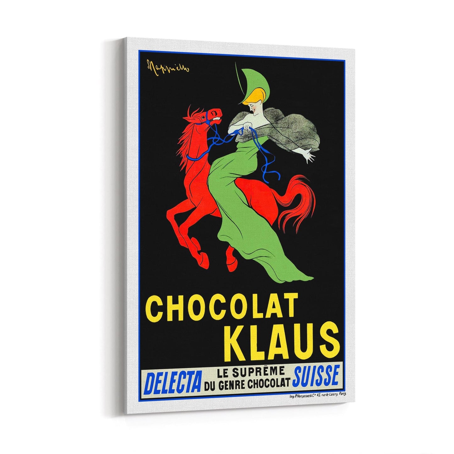 Chocolate Klaus by Leonetto Cappiello | Framed Canvas Vintage Advertisement