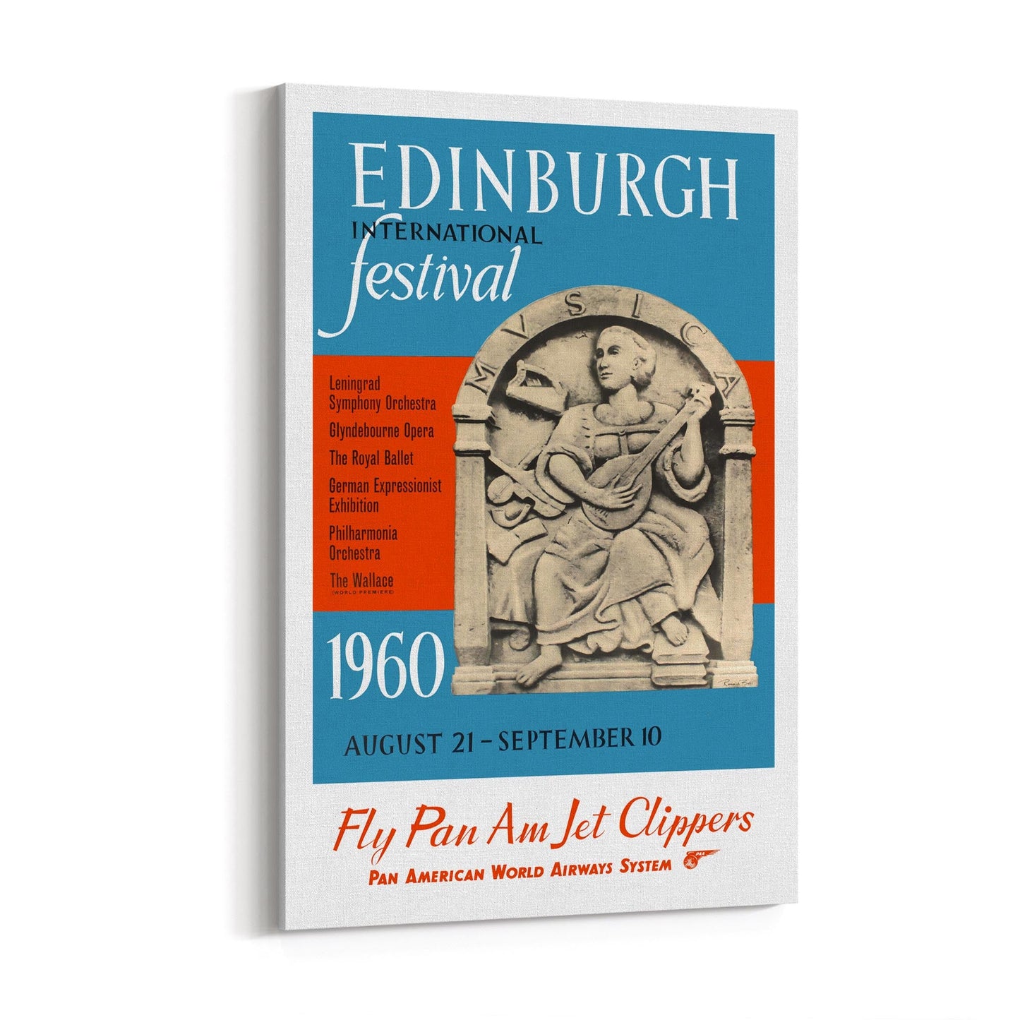 Edinburgh International Festival 1960, Scotland | Framed Canvas Vintage Travel Advertisement
