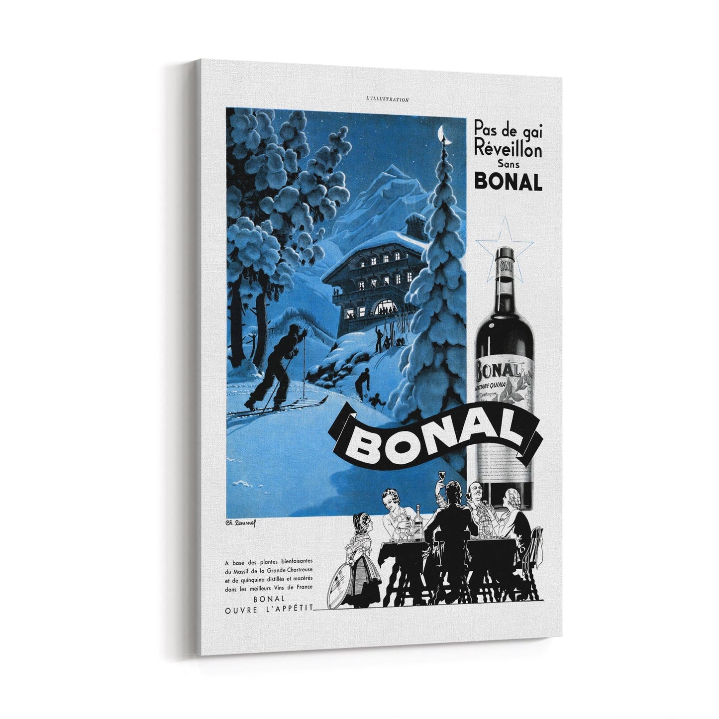 Bonal by Charles Lemmel | Framed Canvas Vintage Advertisement