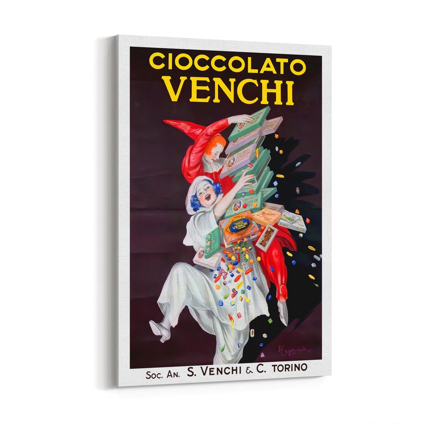 Venchi Chocolate by Leonetto Cappiello | Framed Canvas Vintage Advertisement