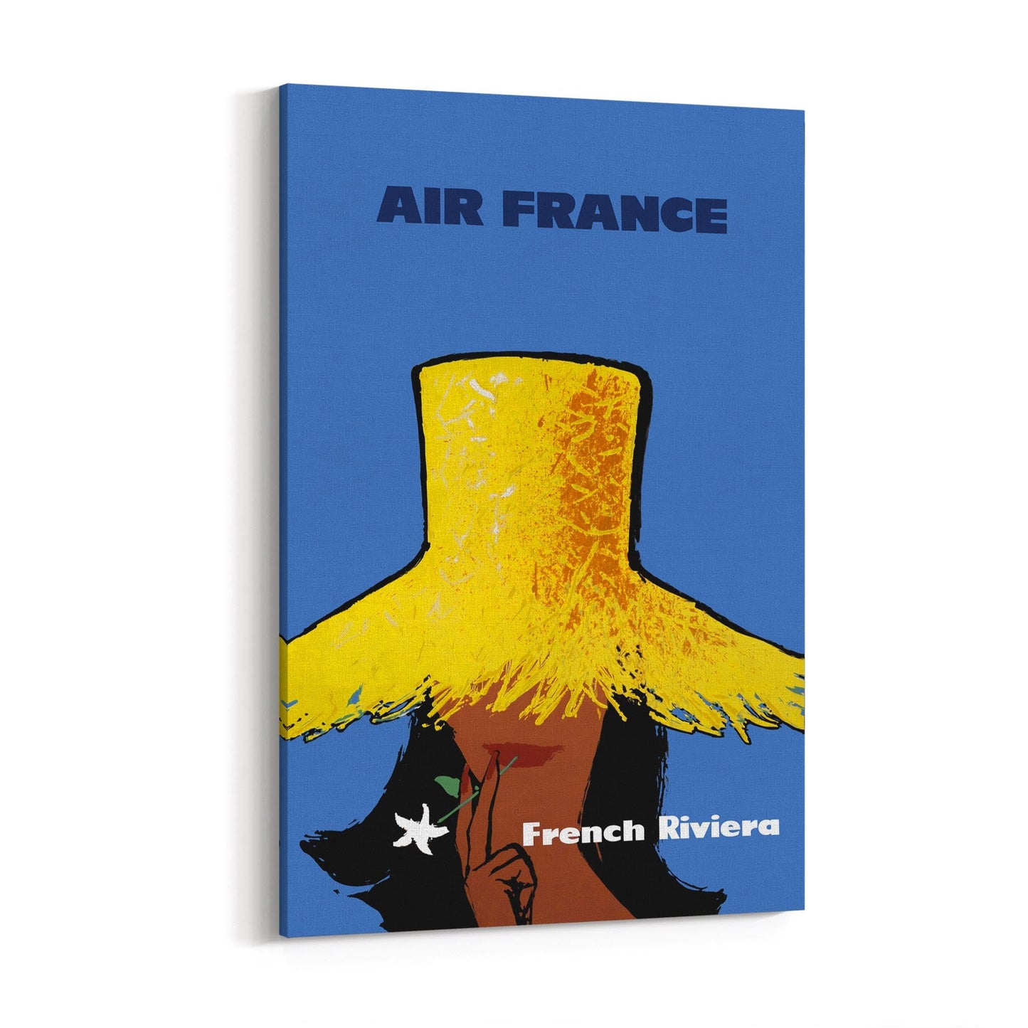 Air France "French Riviera" | Framed Canvas Vintage Travel Advertisement
