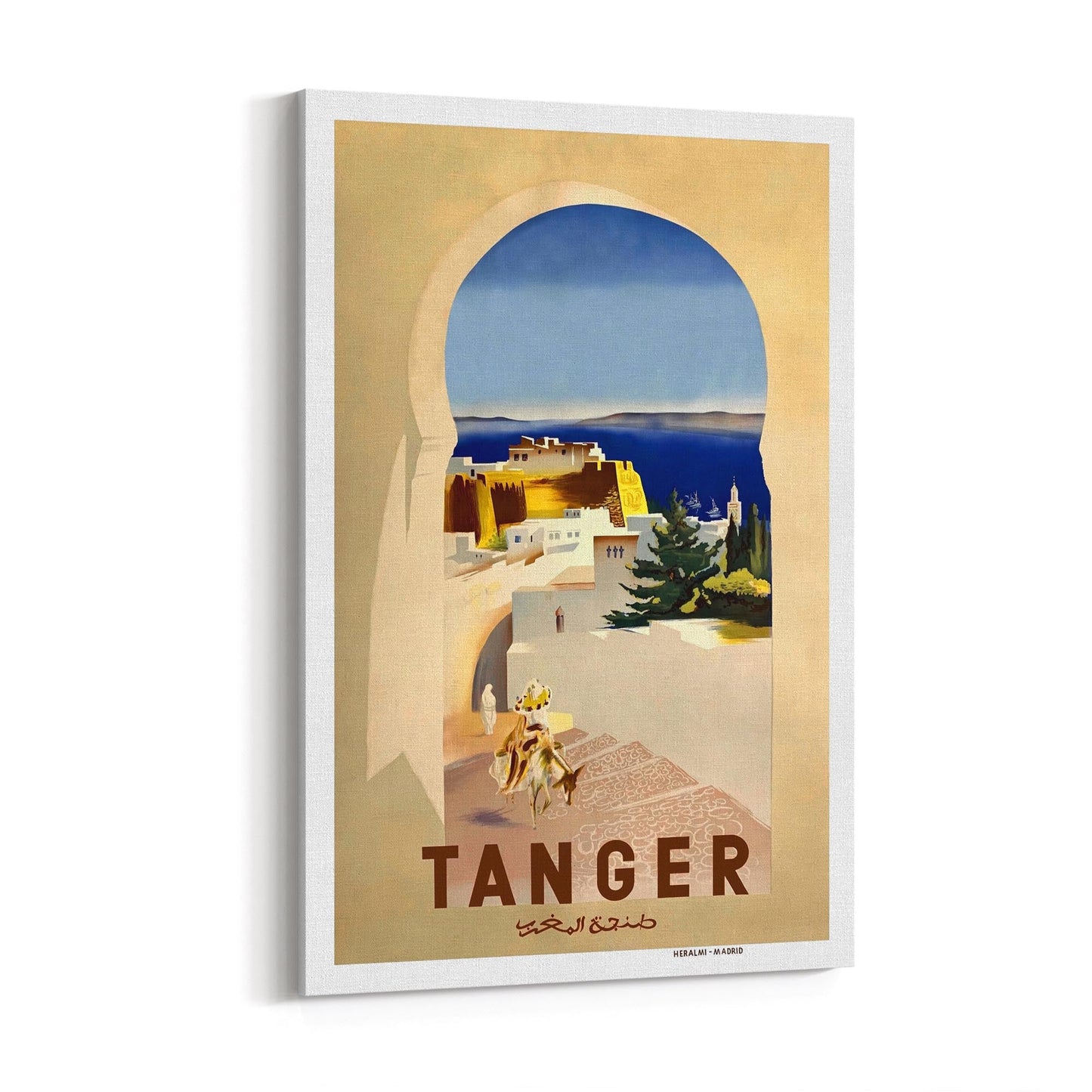 Tanger, Morocco | Framed Canvas Vintage Travel Advertisement