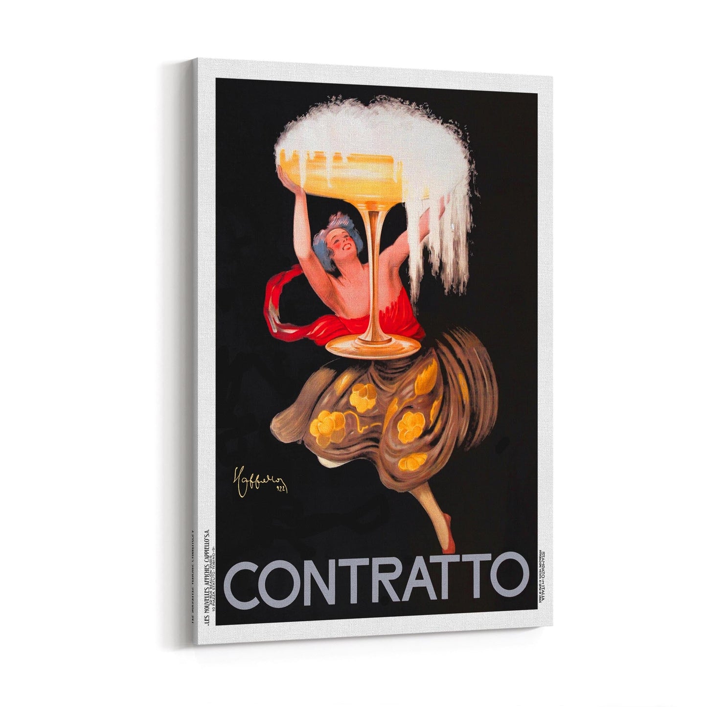 Contratto Drink by Leonetto Cappiello | Framed Canvas Vintage Advertisement