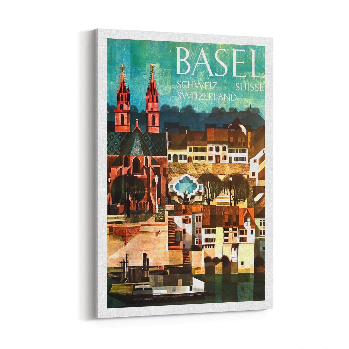Basel, Switzerland | Framed Canvas Vintage Travel Advertisement