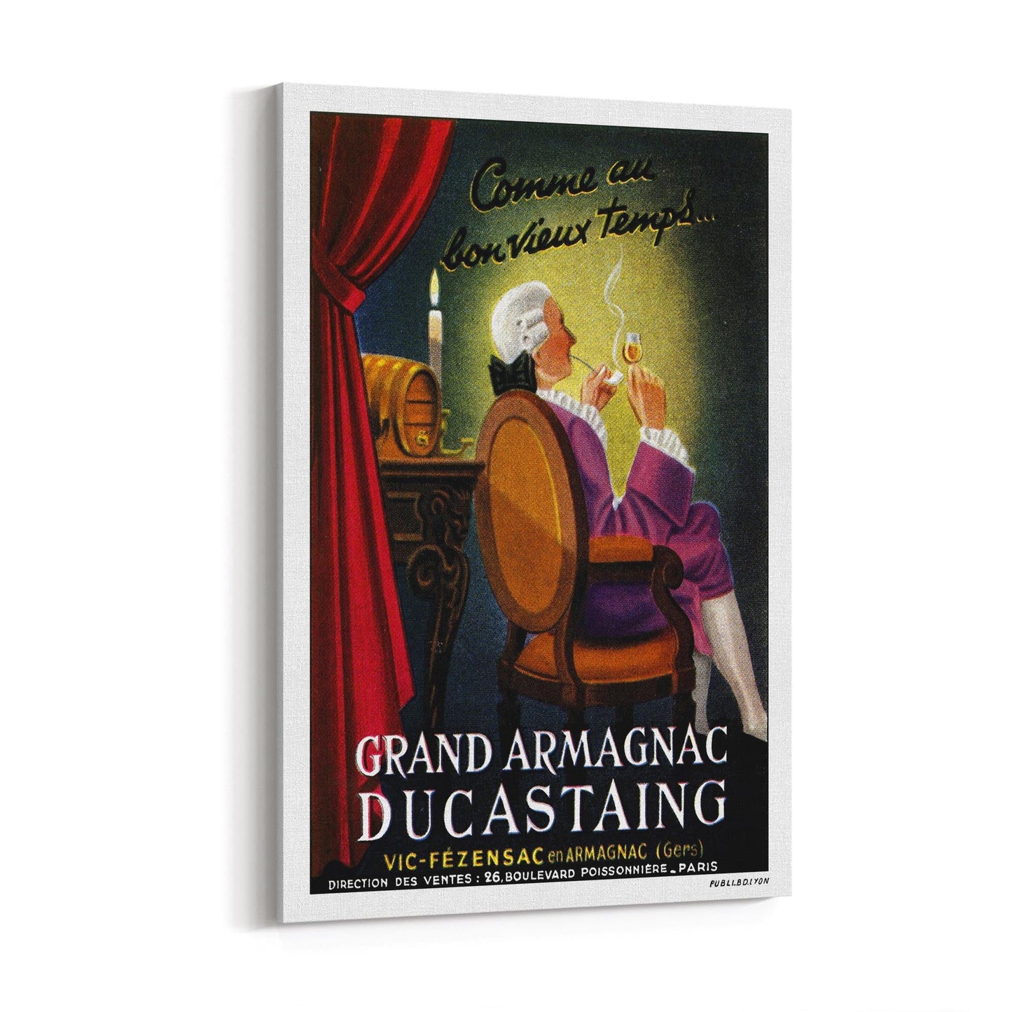 Grand Armagnac DuCastaing | Framed Canvas Vintage Advertisement