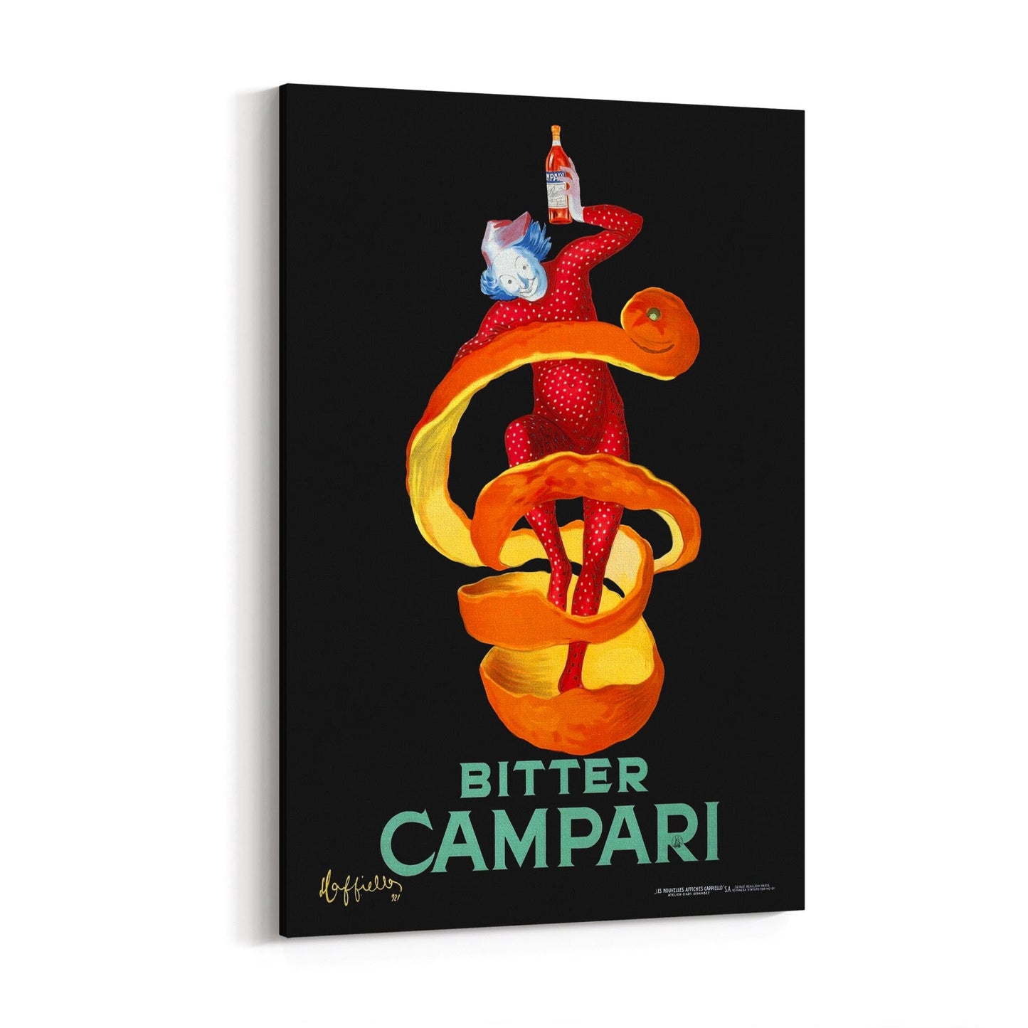 Bitter Campari Orange Peel by Leonetto Cappiello | Framed Canvas Vintage Advertisement
