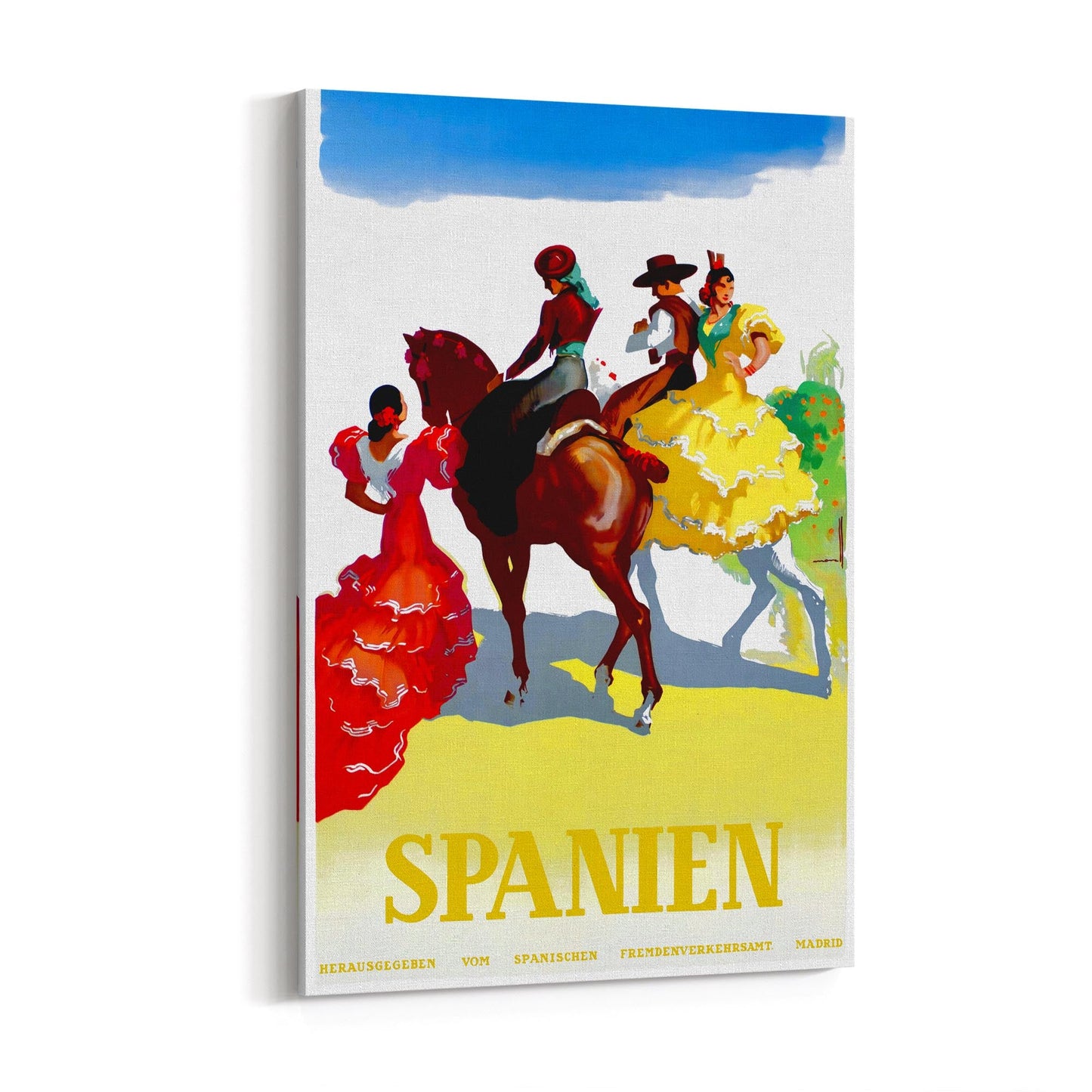 Flamenco Culture, Spain | Framed Canvas Vintage Travel Advertisement