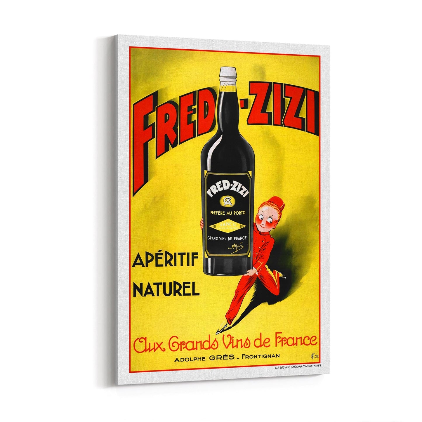 Fred-Zizi Aperitif Naturel | Framed Canvas Vintage French Advertisement