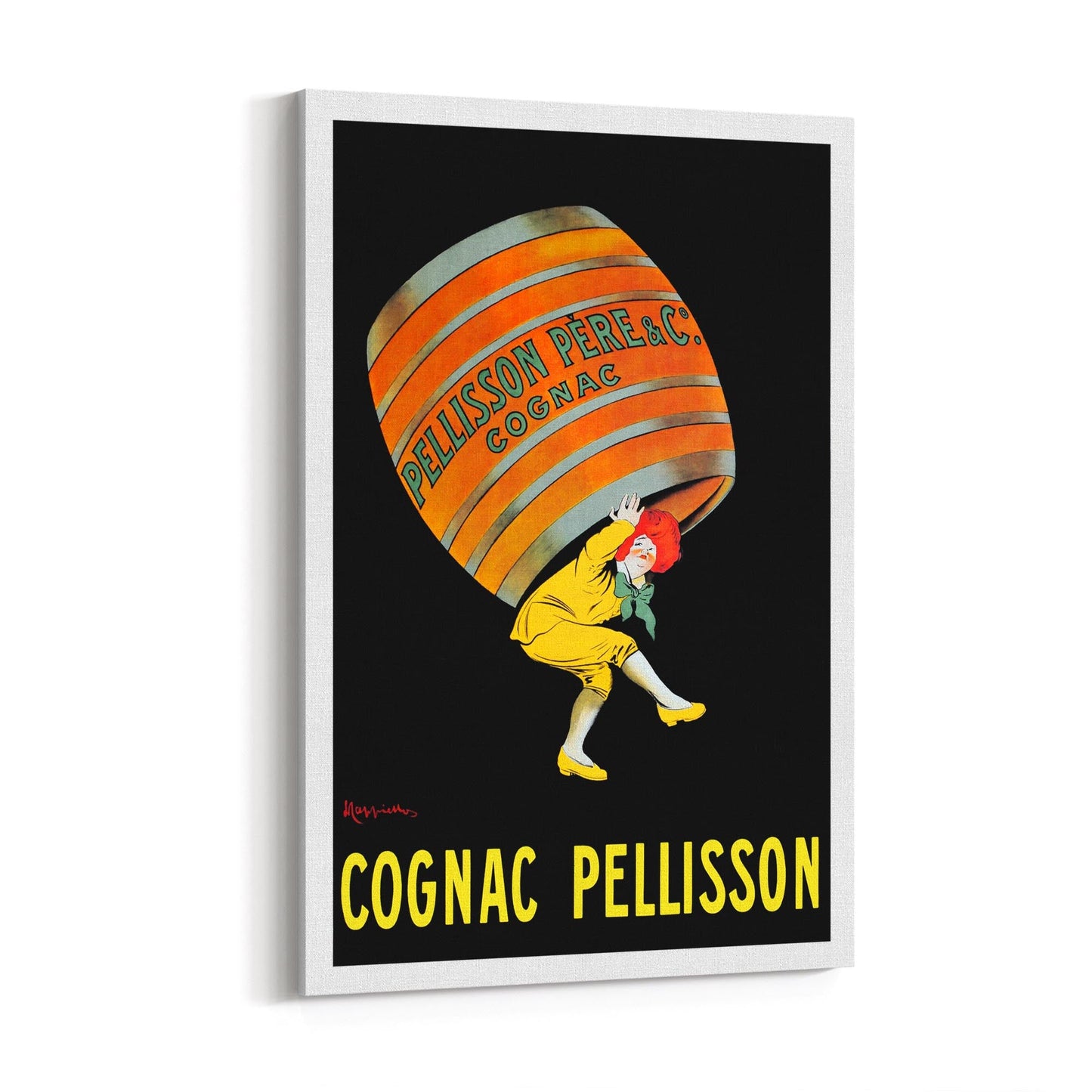 Pellisson Pere & Co Cognac by Leonetto Cappiello | Framed Canvas Vintage Advertisement