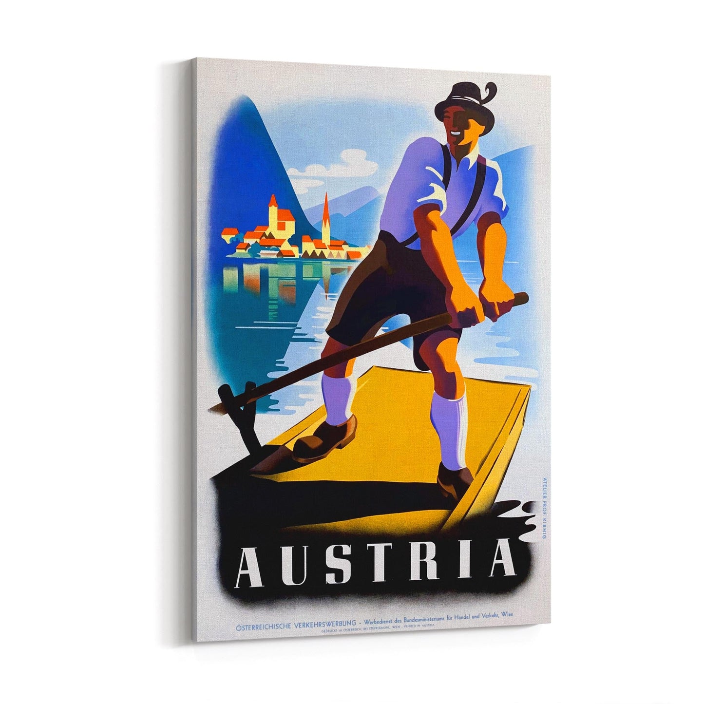 Austria by Paul Kirnig | Framed Canvas Vintage Travel Advertisement