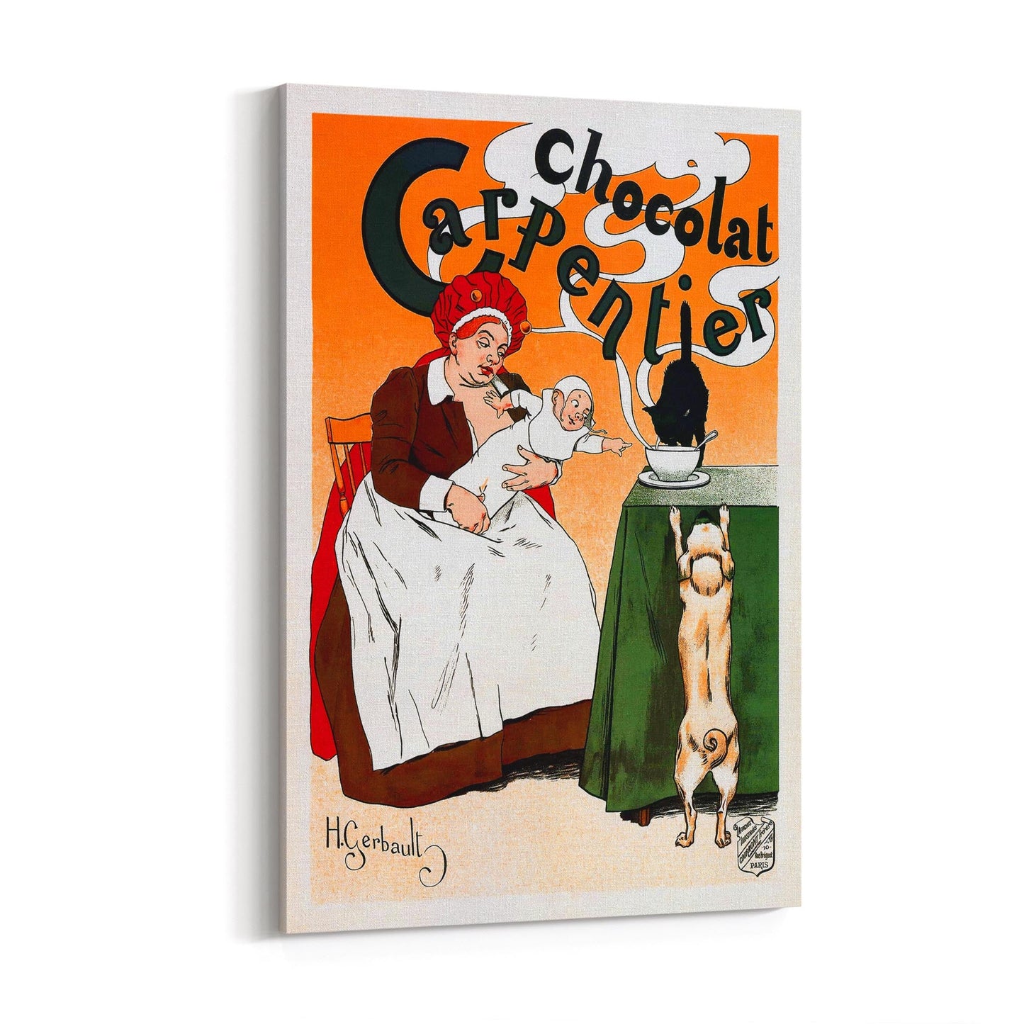 Chocolat Carpentier French Food | Framed Canvas Vintage Advertisement