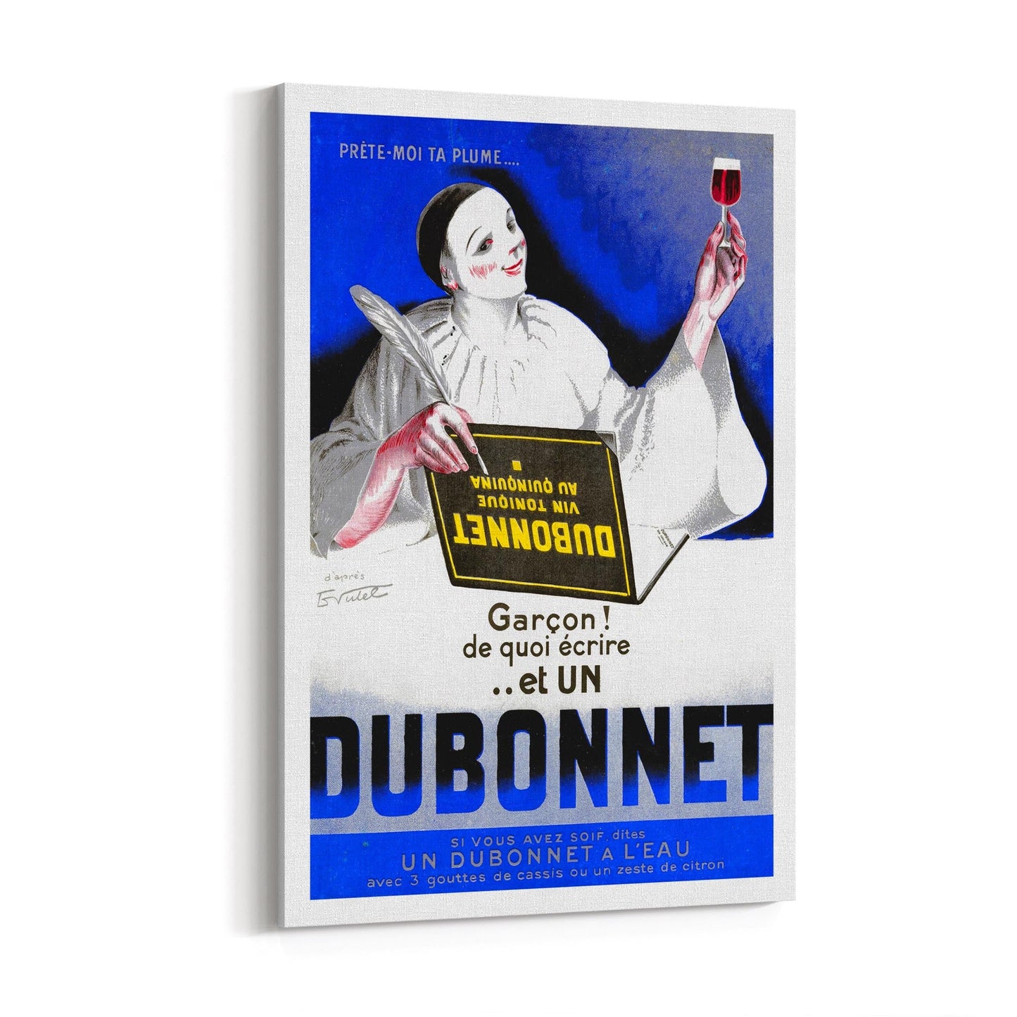 Dubonnet Aperitif by Carl Viertel | Framed Canvas Vintage Advertisement