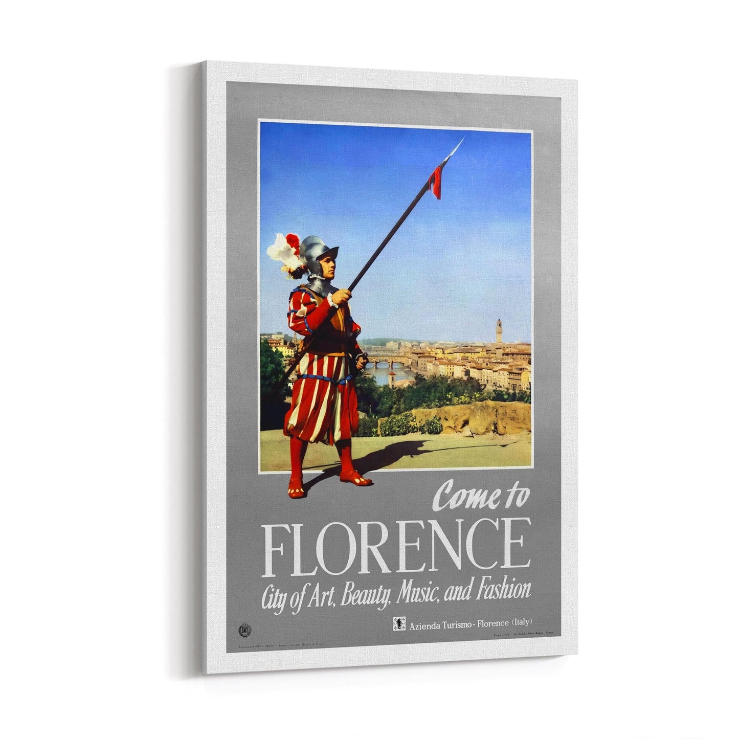 Florence, Italy | Framed Canvas Vintage Travel Advertisement