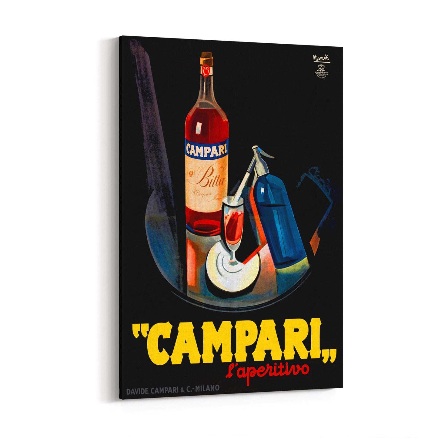 Campari by Marcello Nizzoli | Framed Canvas Vintage Advertisement