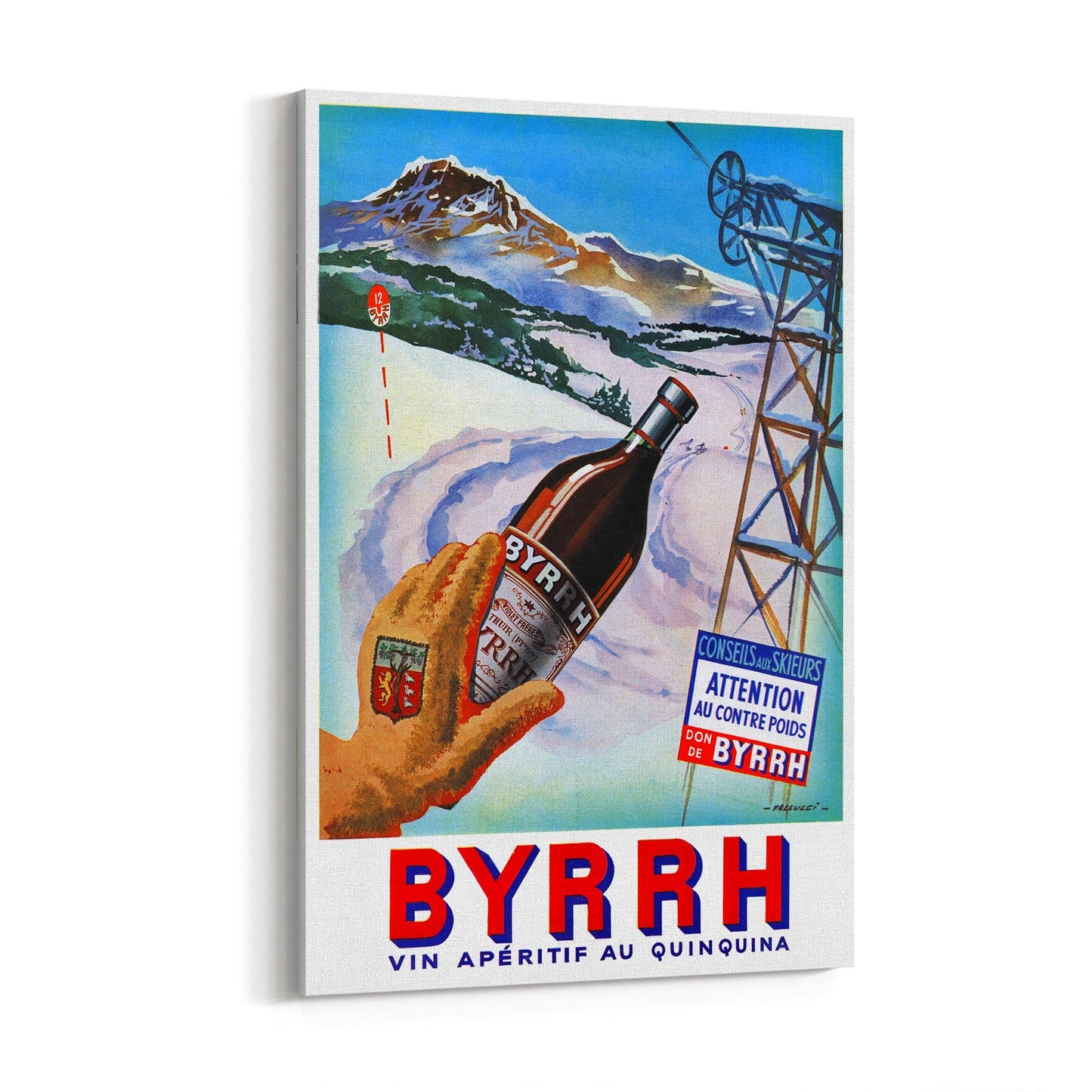 Winter Byrrh by Robert Falcucci | Framed Canvas Vintage Advertisement