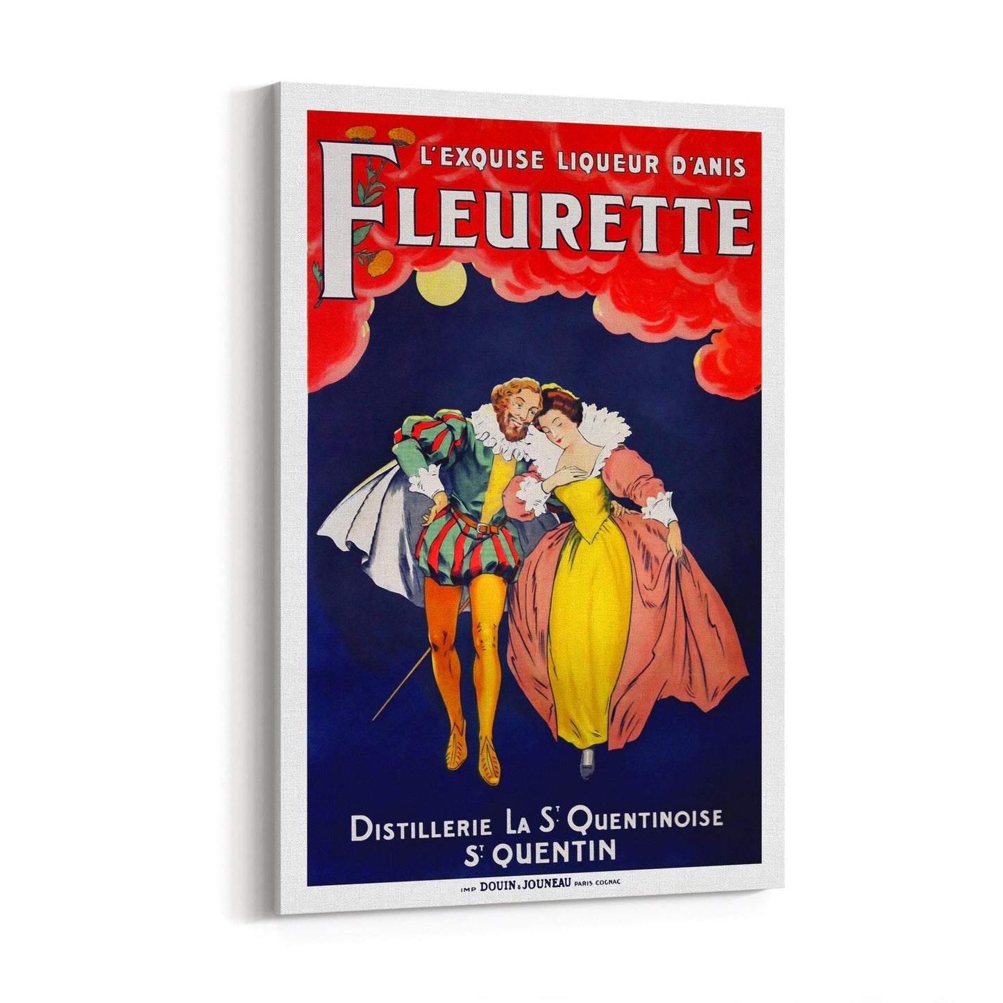 Fleurette Liqueur d'Anis | Framed Canvas Vintage French Advertisement