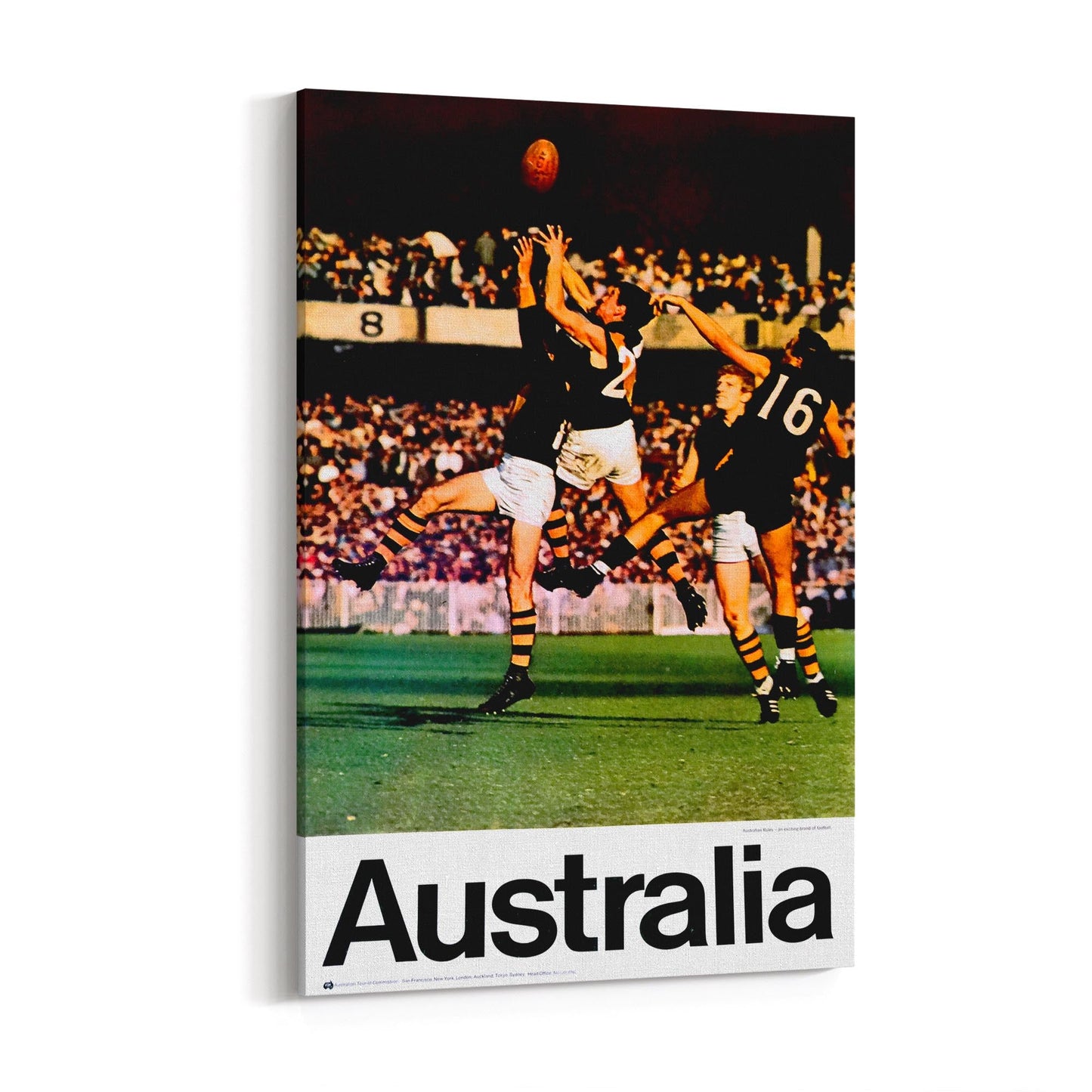 Australian AFL | Framed Canvas Vintage Travel Advertisement