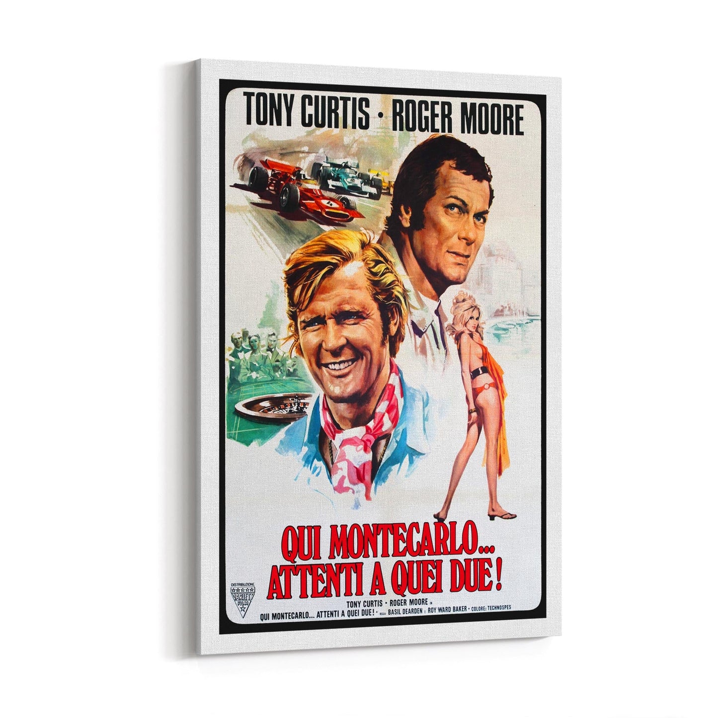 Mission: Monte Carlo Italian Movie | Framed Canvas Vintage Advertisement