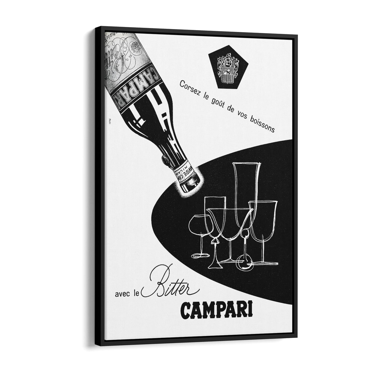 Bitter Campari by Rolli | Framed Canvas Vintage Advertisement