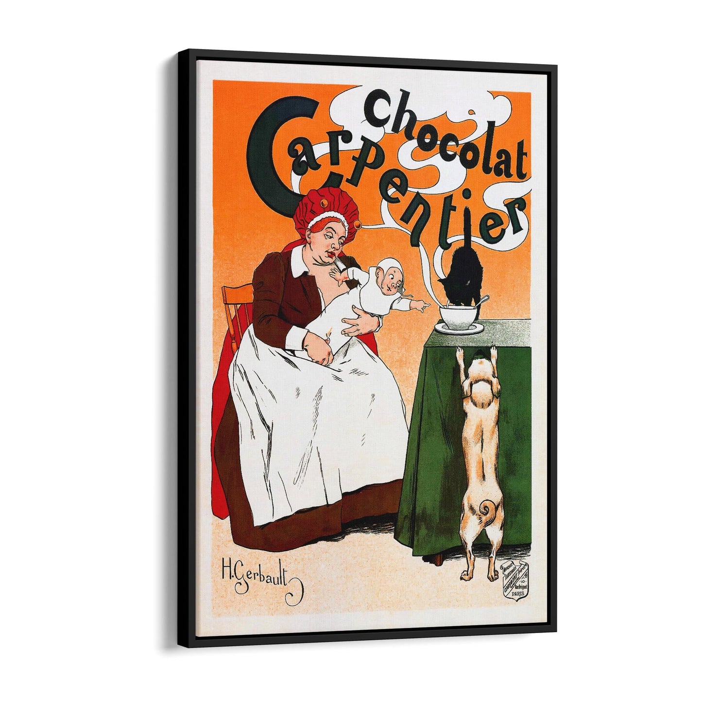 Chocolat Carpentier French Food | Framed Canvas Vintage Advertisement