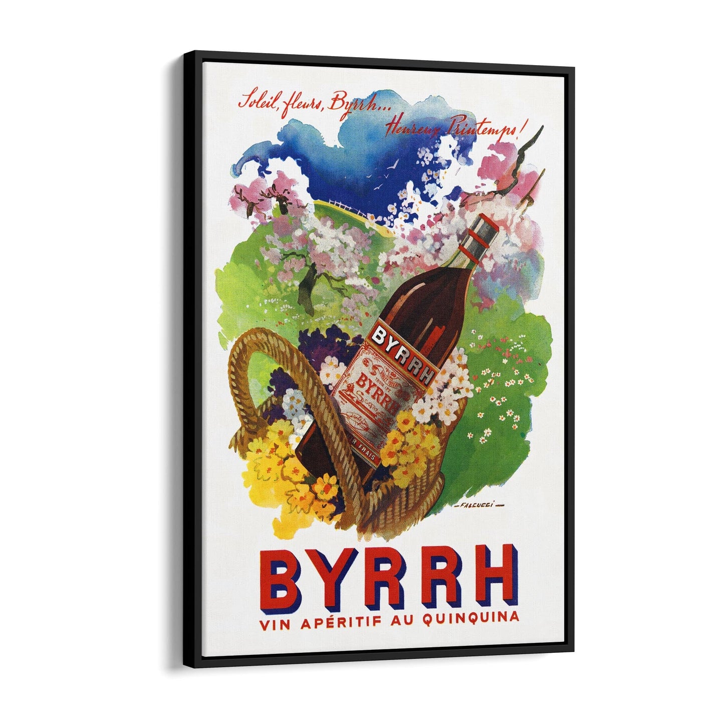 Spring Byrrh by Robert Falcucci | Framed Canvas Vintage Advertisement