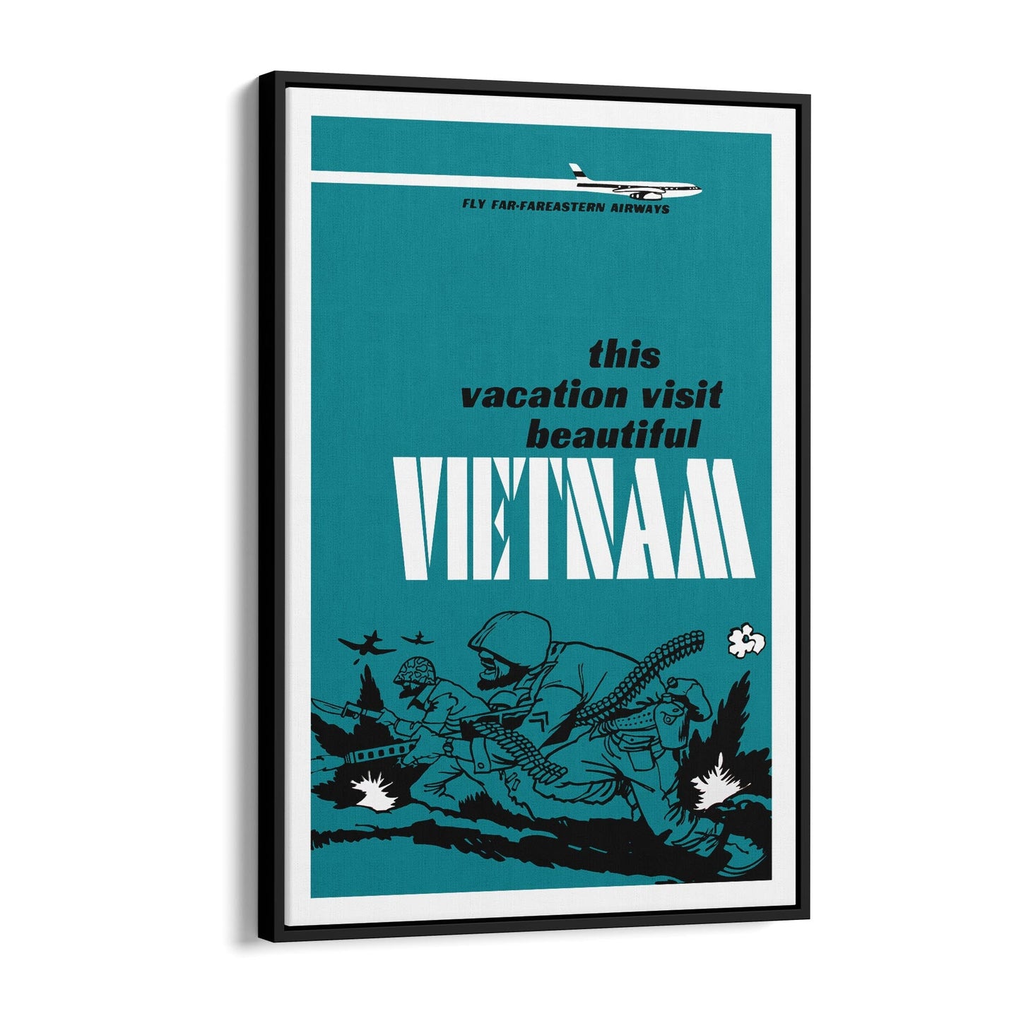 Vietnam (Satire) | Framed Canvas Vintage Travel Advertisement