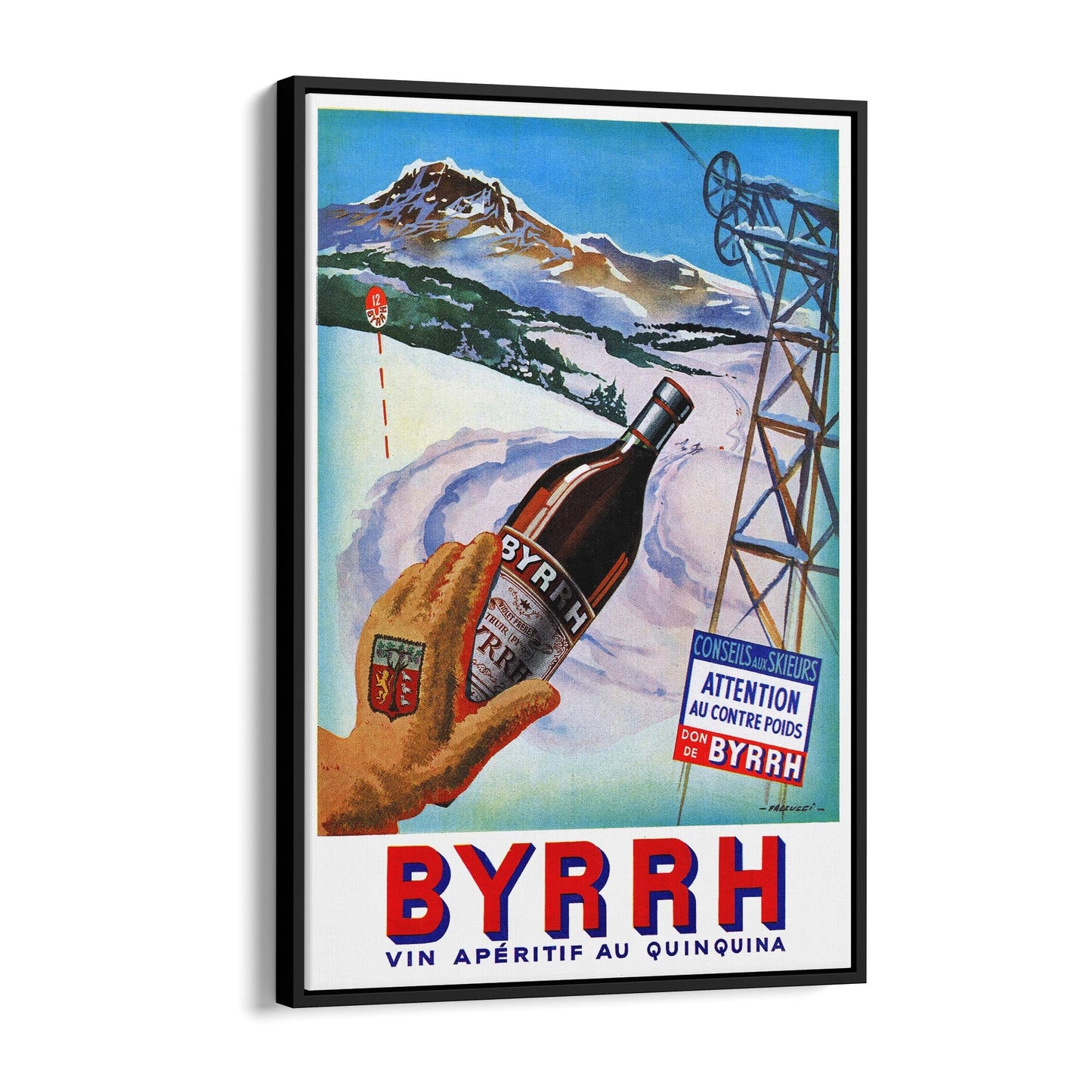 Winter Byrrh by Robert Falcucci | Framed Canvas Vintage Advertisement