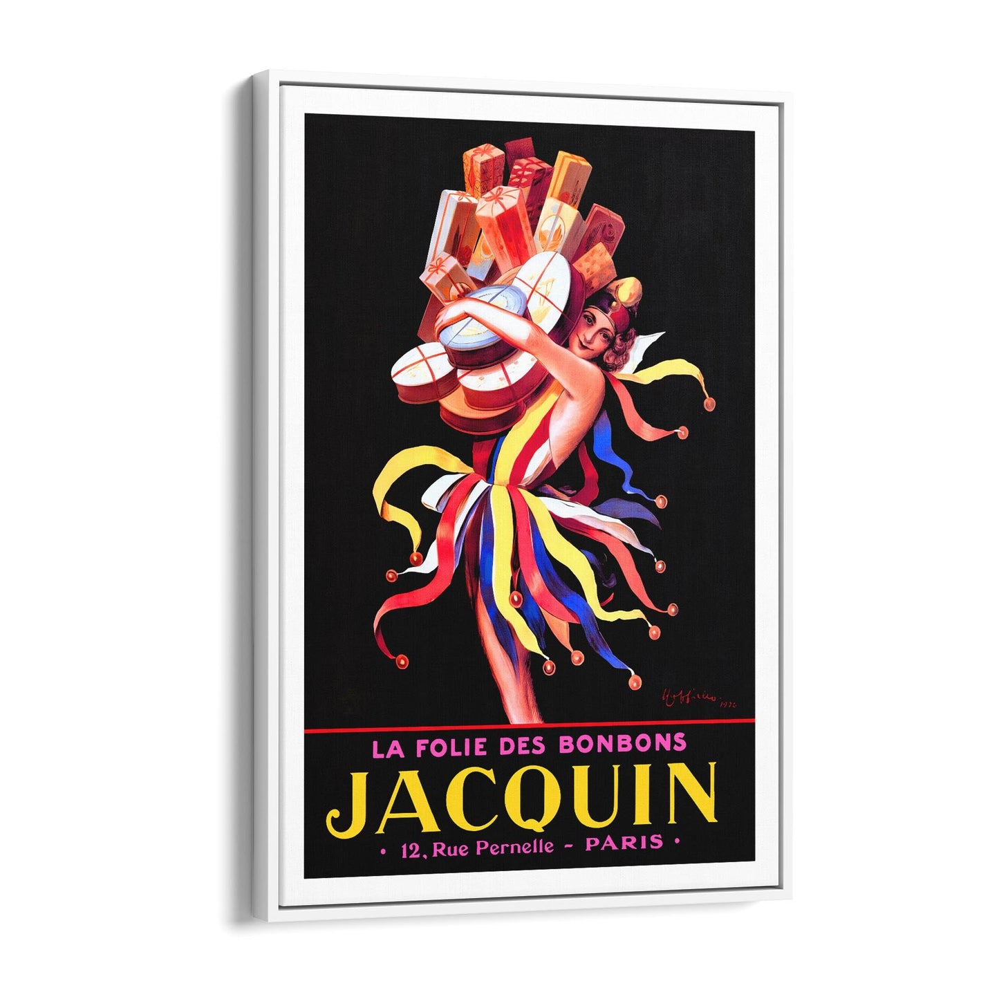 La Folie des Bonbons Jacquin by Leonetto Cappiello | Framed Canvas Vintage Advertisement