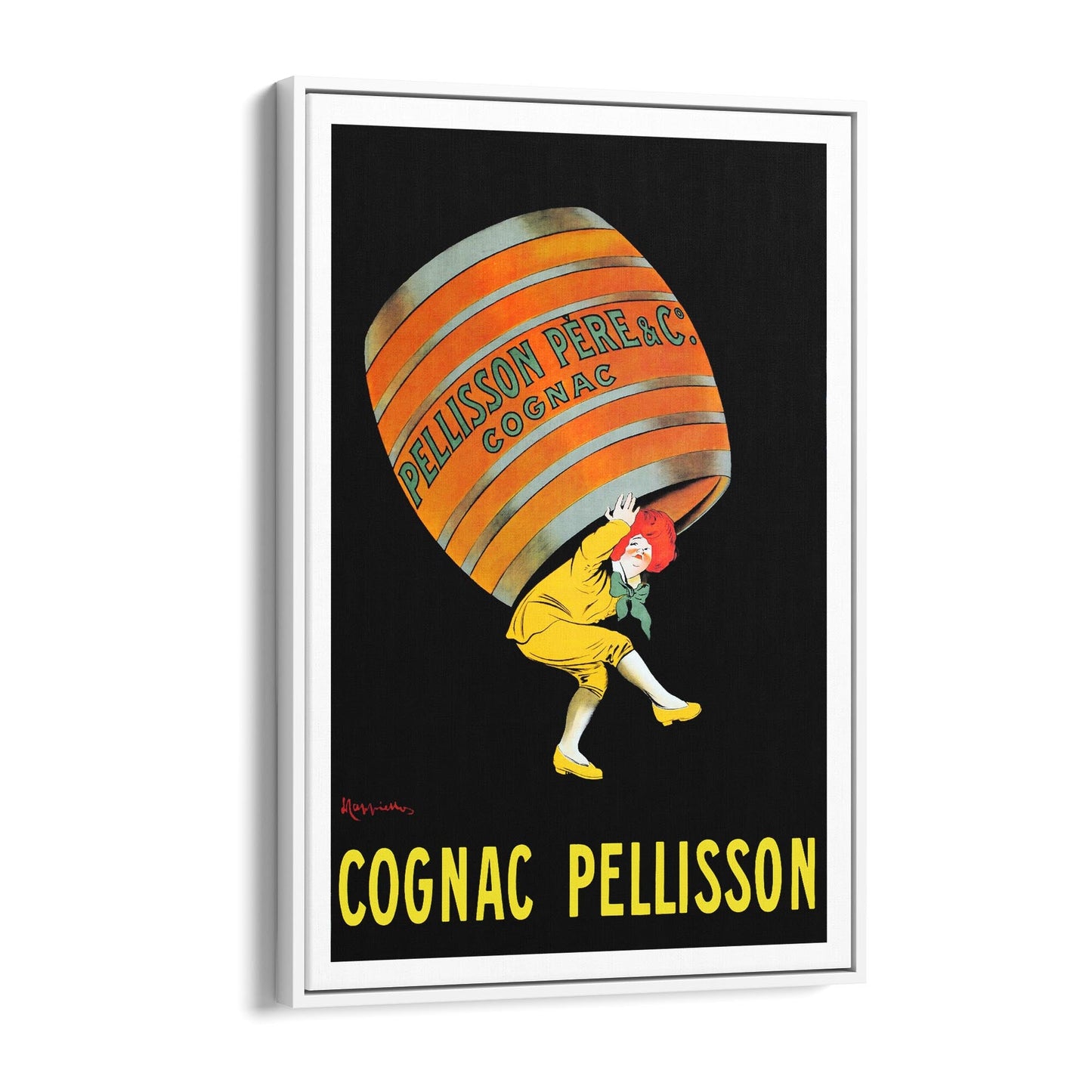 Pellisson Pere & Co Cognac by Leonetto Cappiello | Framed Canvas Vintage Advertisement