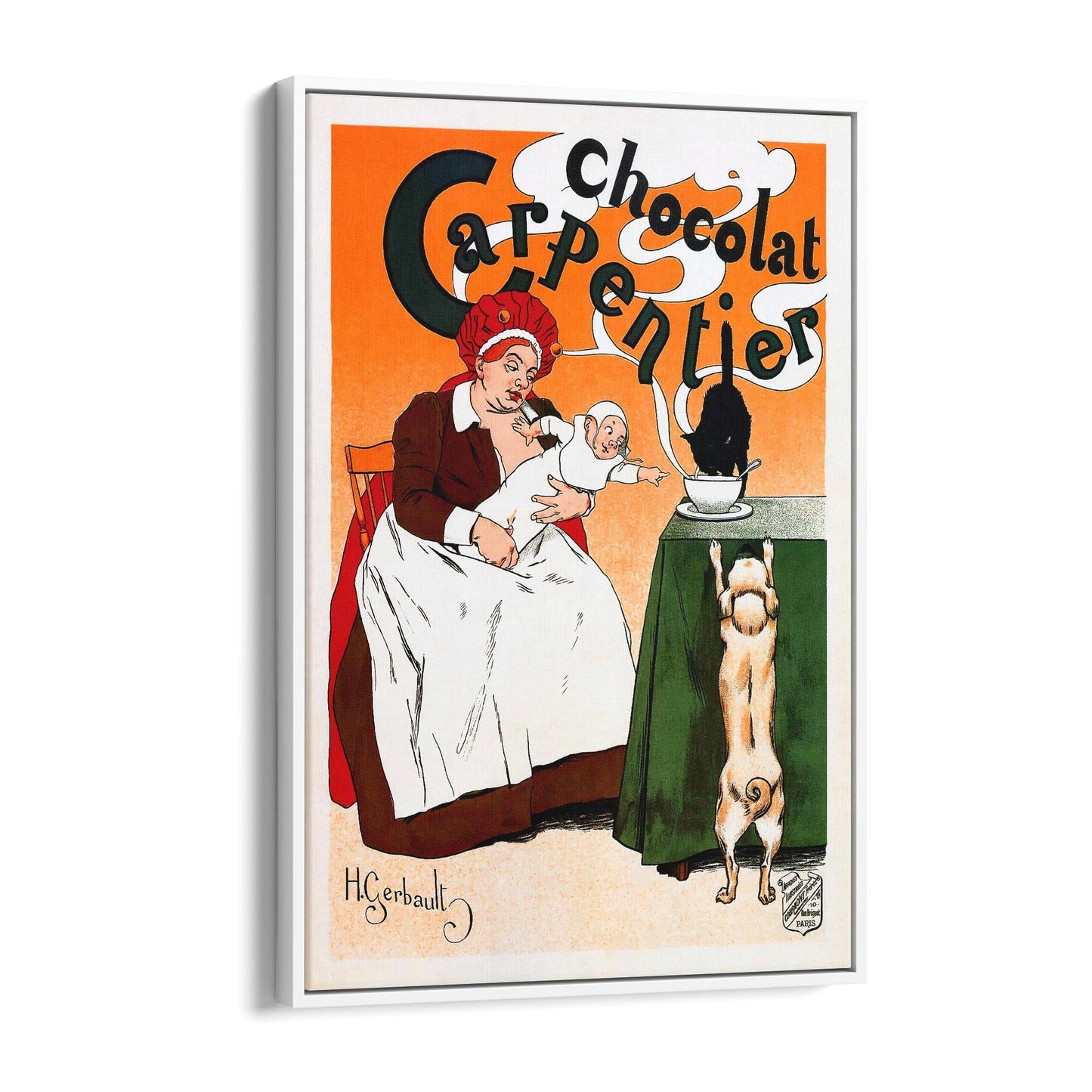 Chocolat Carpentier French Food | Framed Canvas Vintage Advertisement