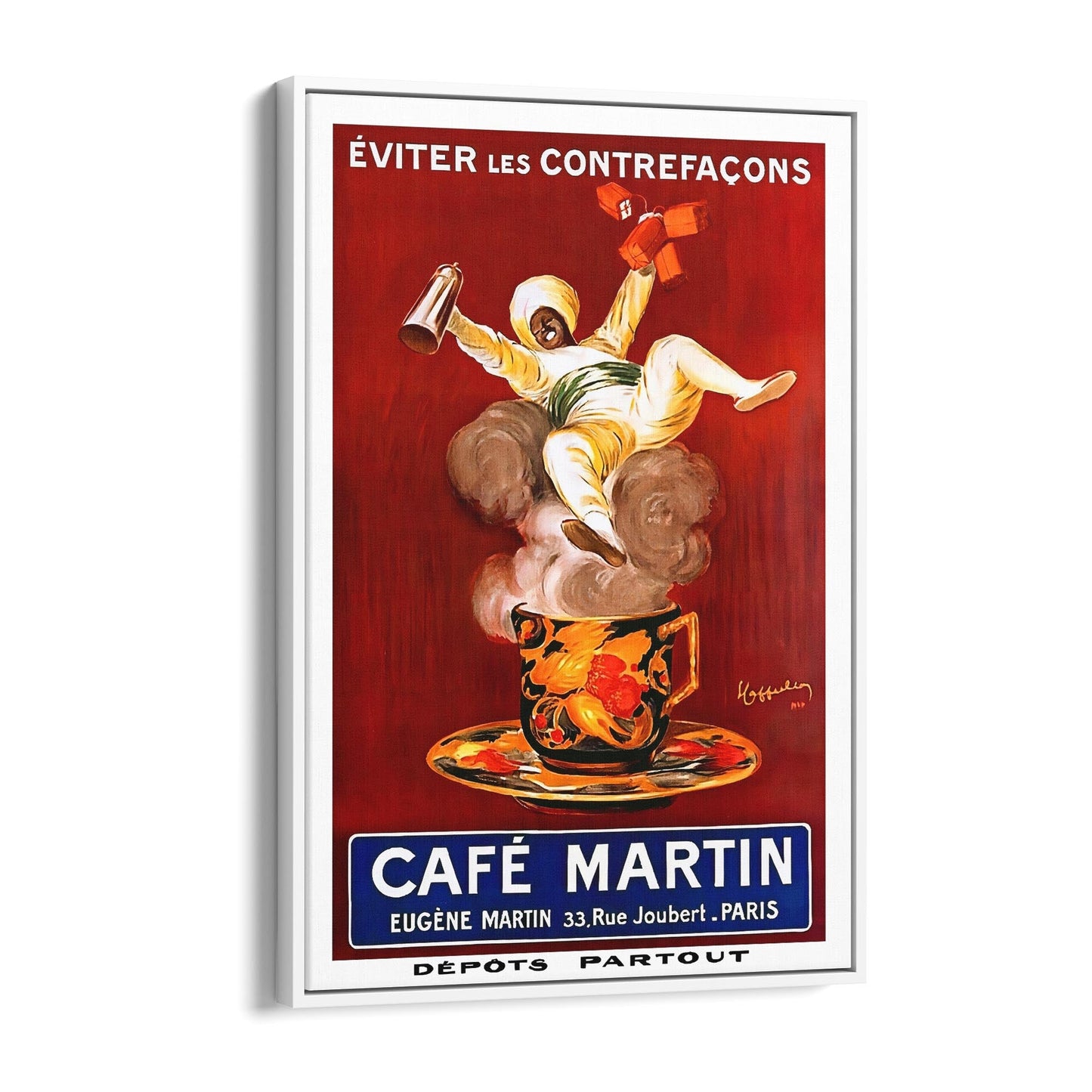 Cafe Martin by Leonetto Cappiello | Framed Canvas Vintage French Advertisement