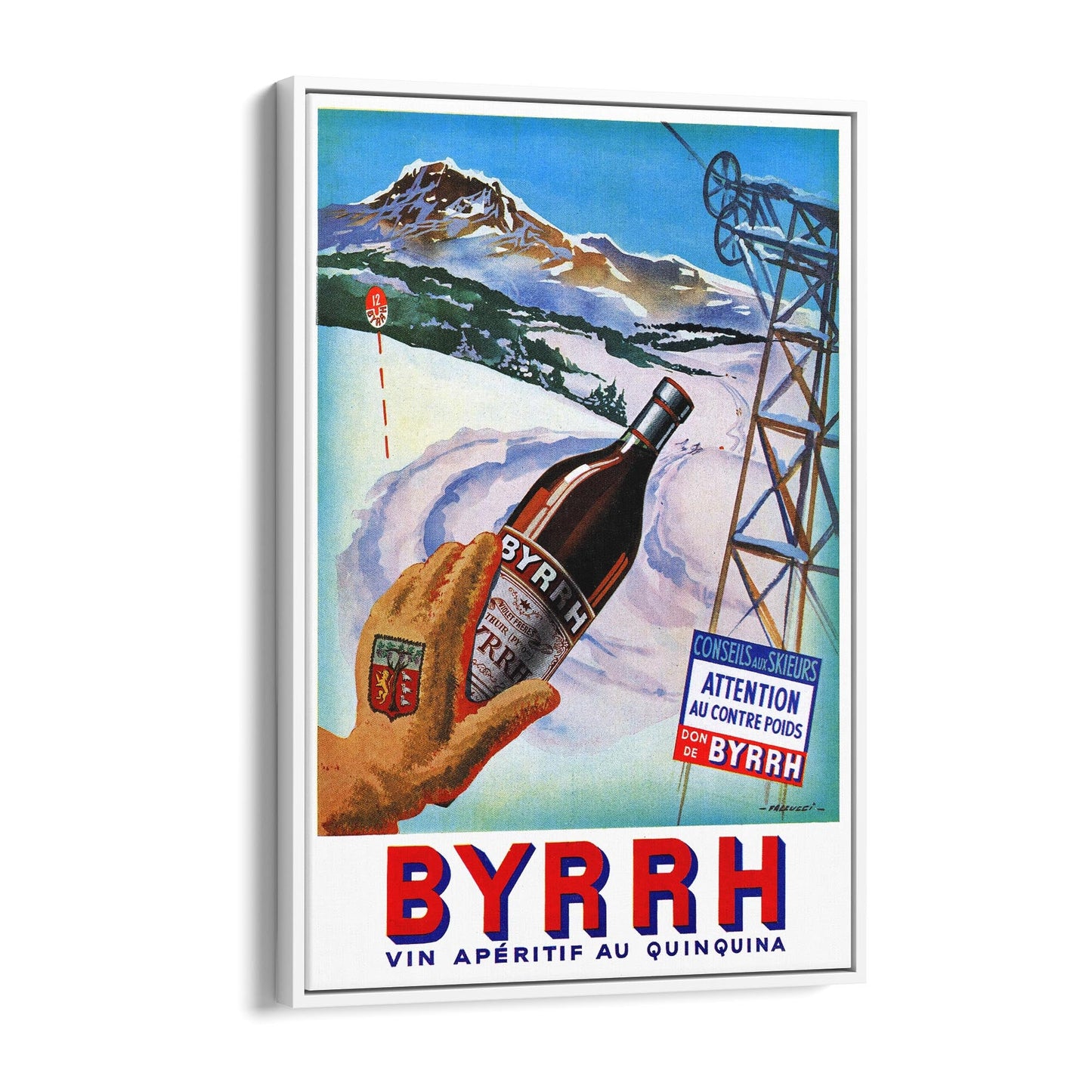 Winter Byrrh by Robert Falcucci | Framed Canvas Vintage Advertisement