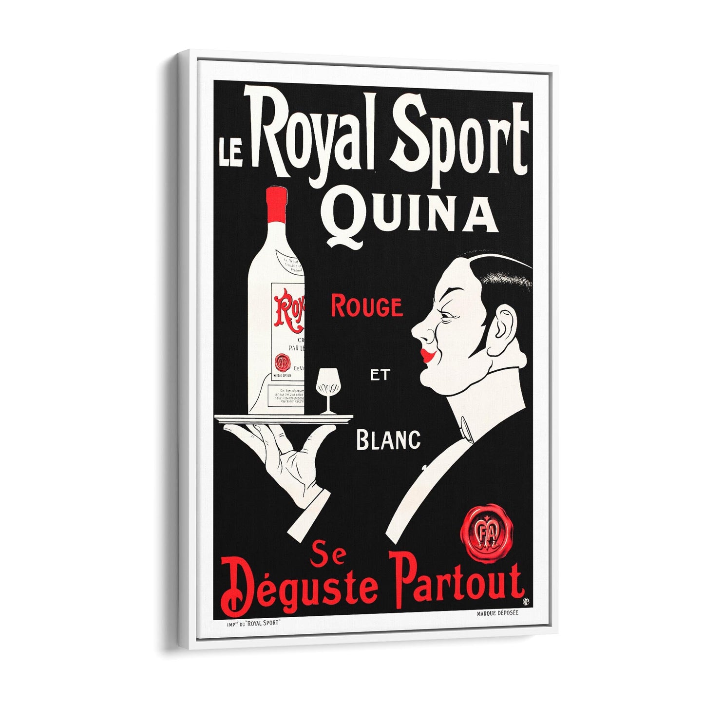 Le Royal Sport Quina Drinks | Framed Canvas Vintage Advertisement