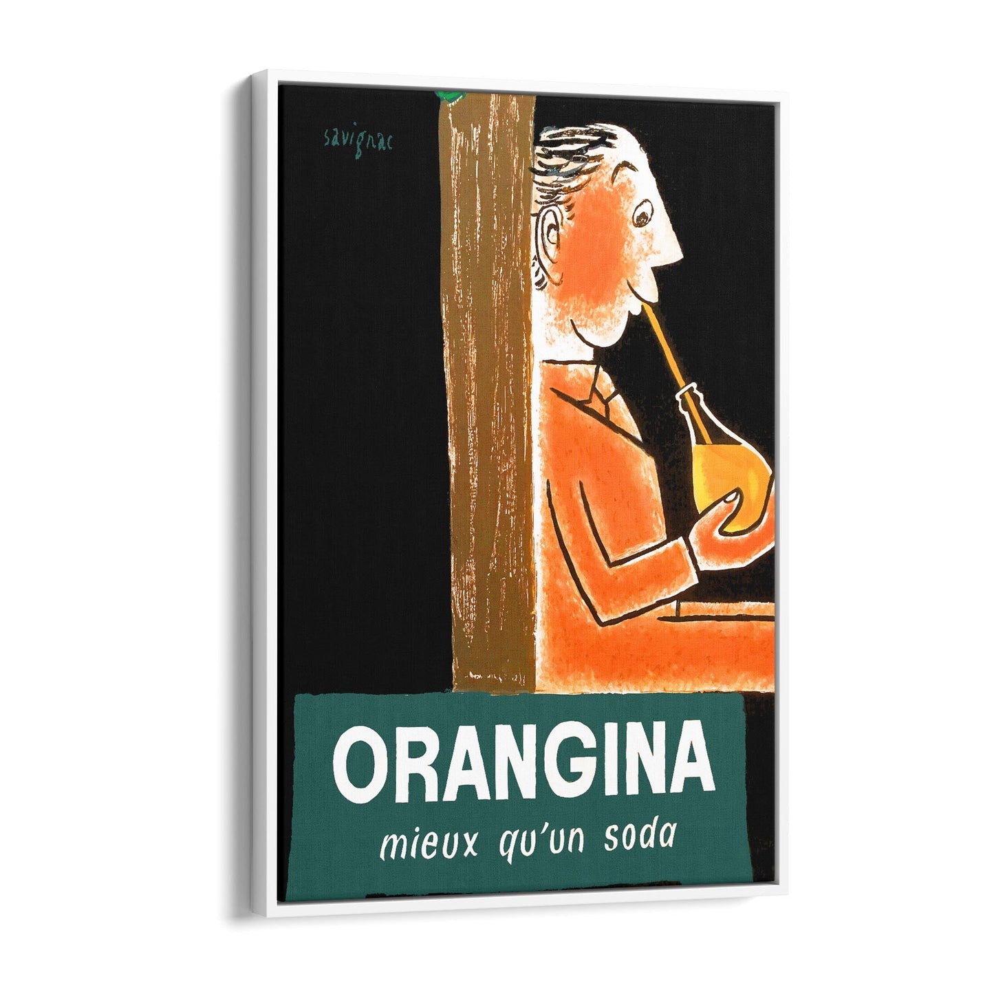 Orangina Meiux Qu'un Soda Drink | Framed Canvas Vintage Advertisement