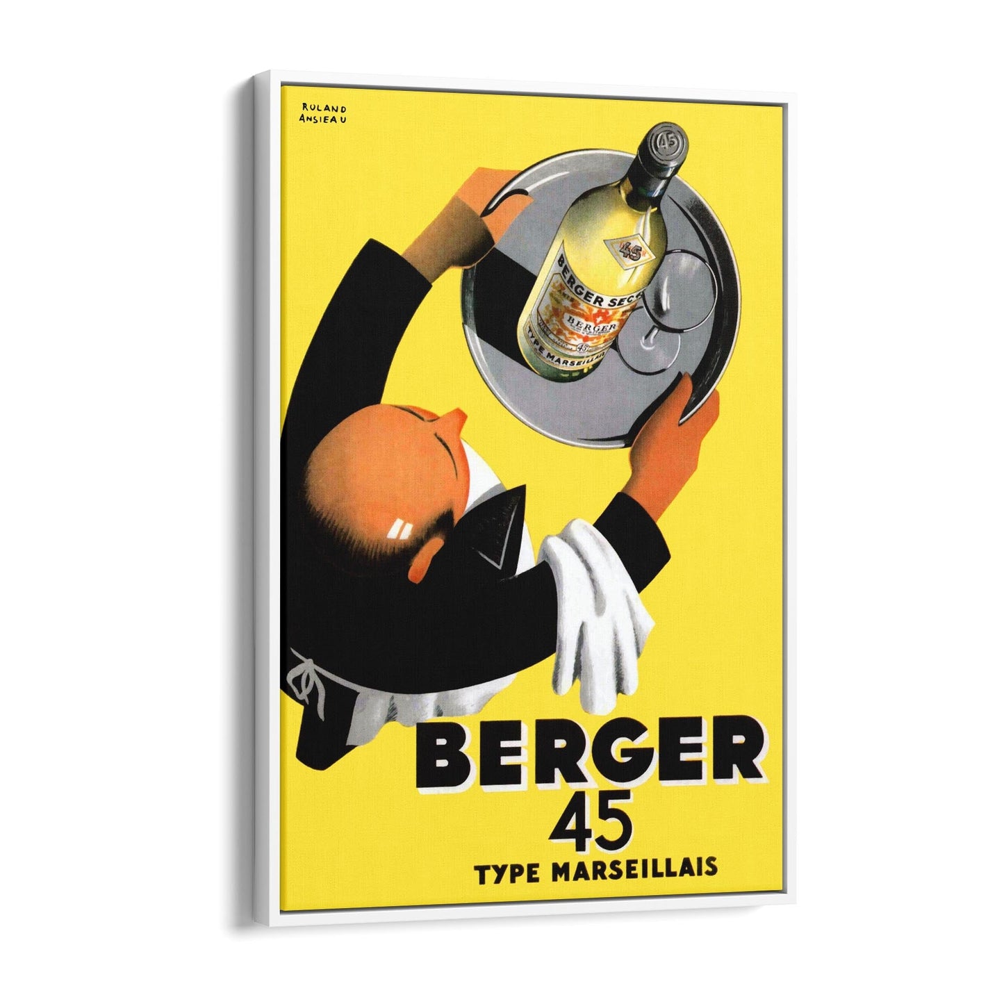 Berger 45 by Roland Ansieau | Framed Canvas Vintage Advertisement