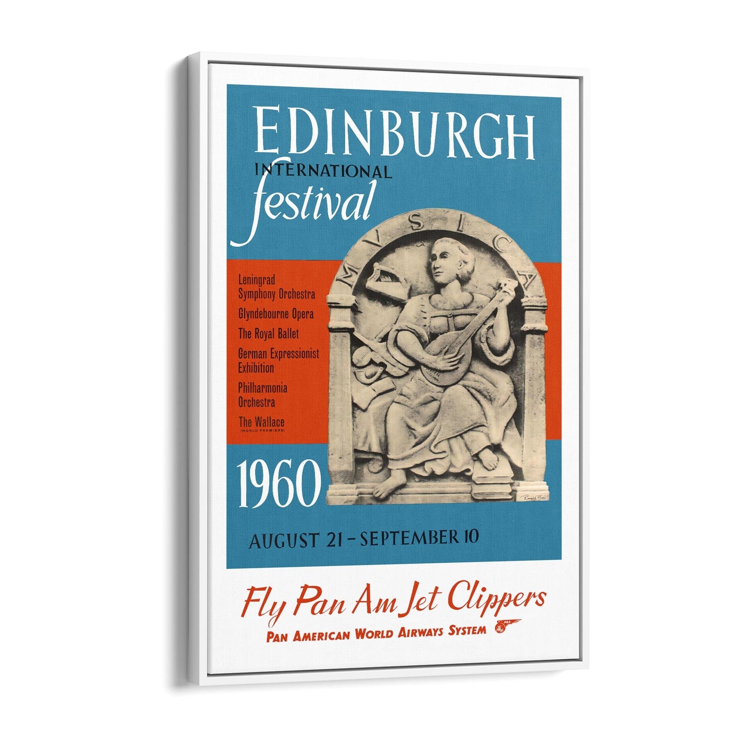 Edinburgh International Festival 1960, Scotland | Framed Canvas Vintage Travel Advertisement