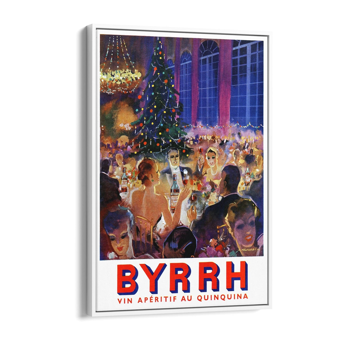 Festive Byrrh by Robert Falcucci | Framed Canvas Vintage Advertisement