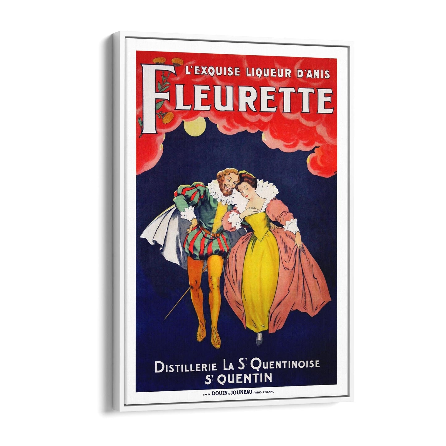 Fleurette Liqueur d'Anis | Framed Canvas Vintage French Advertisement