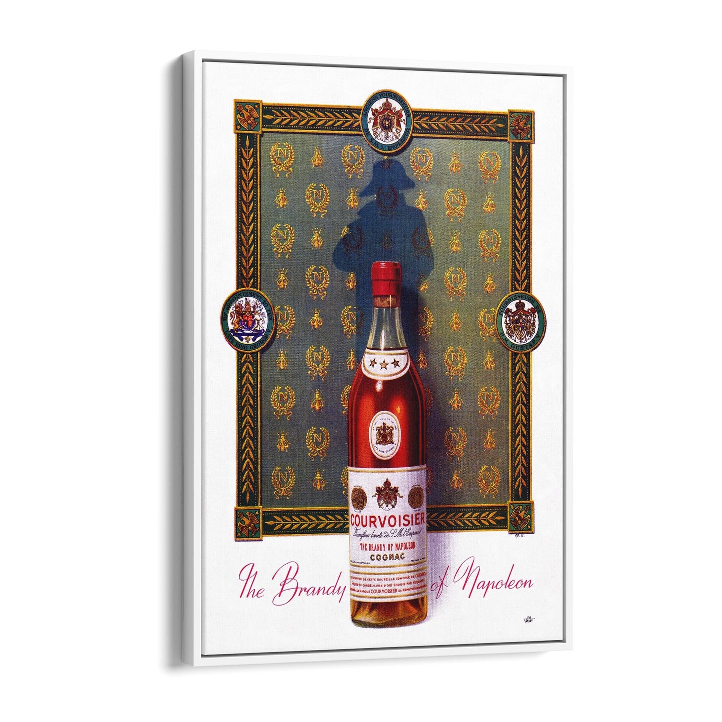 Courvoisier Cognac by Charles Lemmel | Framed Canvas Vintage Advertisement