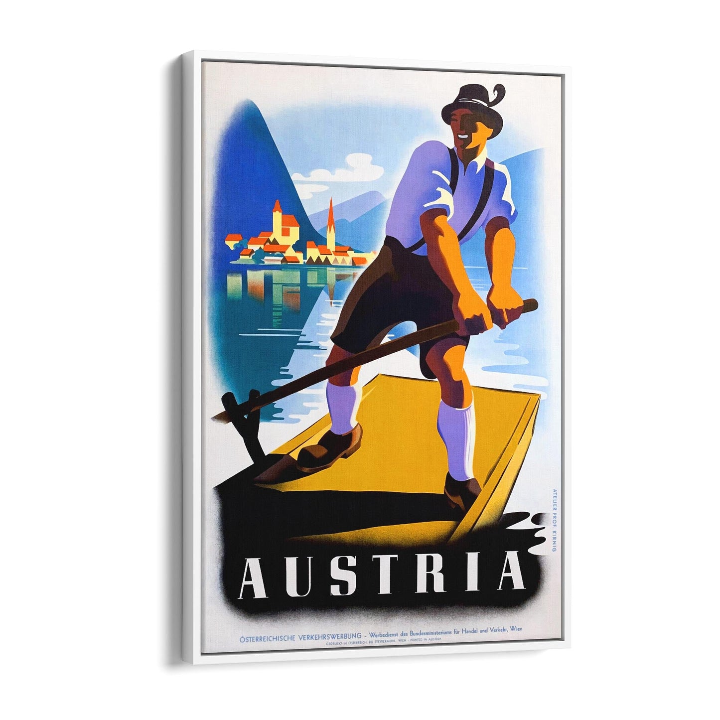 Austria by Paul Kirnig | Framed Canvas Vintage Travel Advertisement