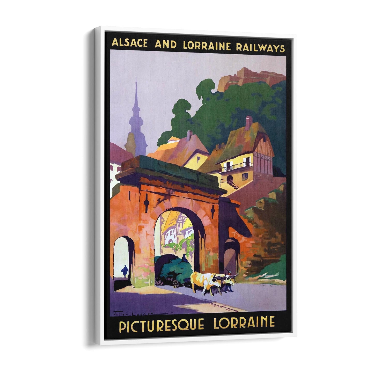 Alsace and Lorraine Railways "Picturesque Lorraine" | Framed Canvas Vintage Travel Advertisement