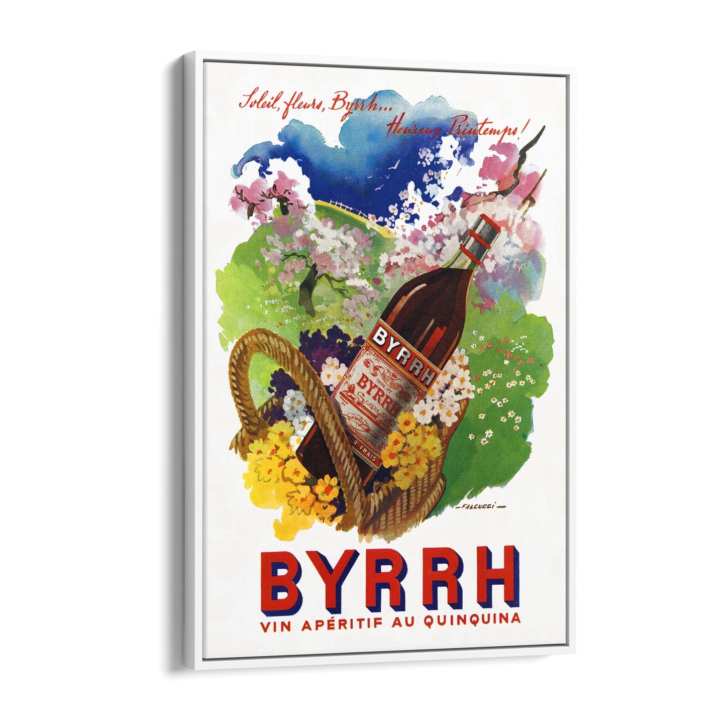 Spring Byrrh by Robert Falcucci | Framed Canvas Vintage Advertisement