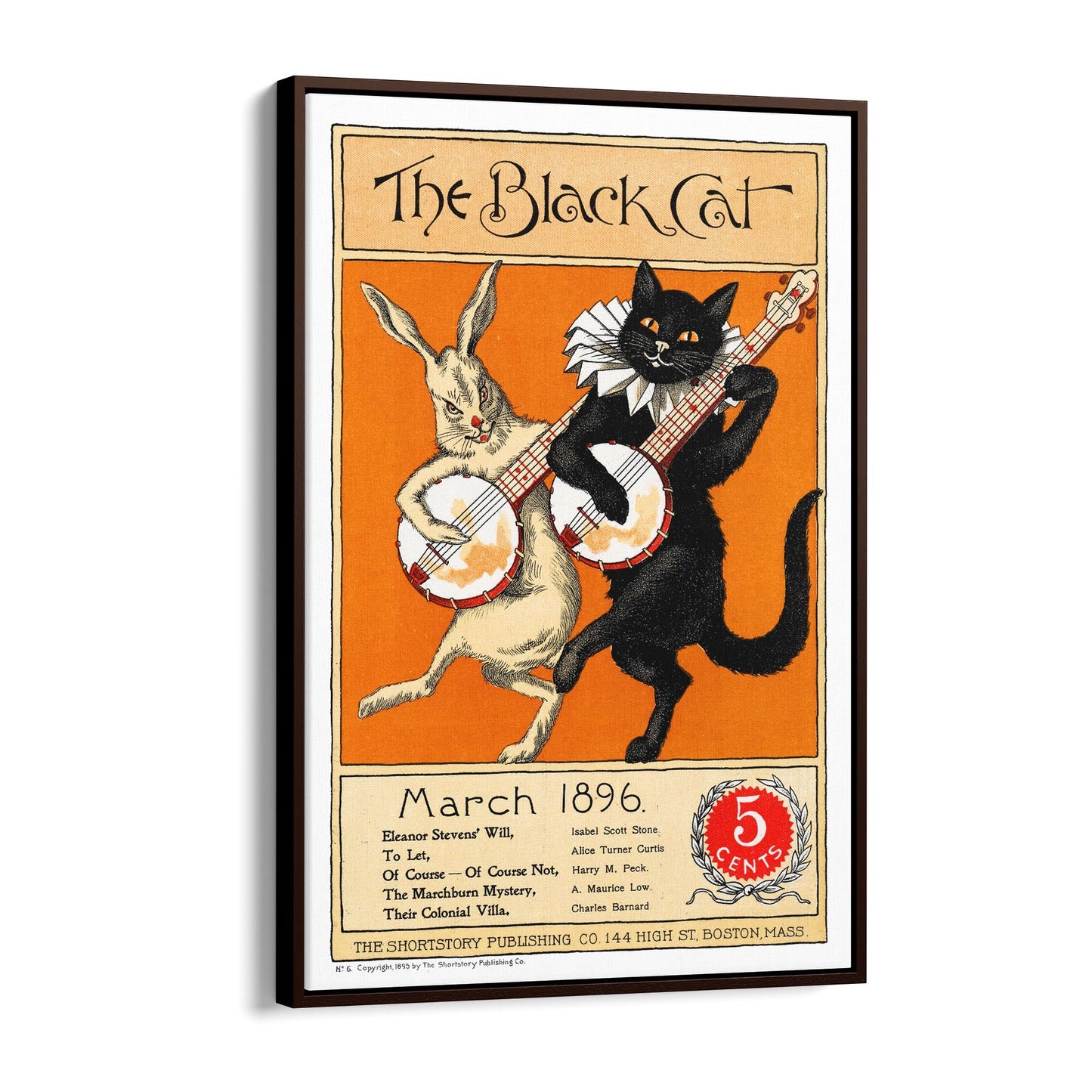 The Black Cat Shortstory Publishing | Framed Canvas Vintage Advertisement