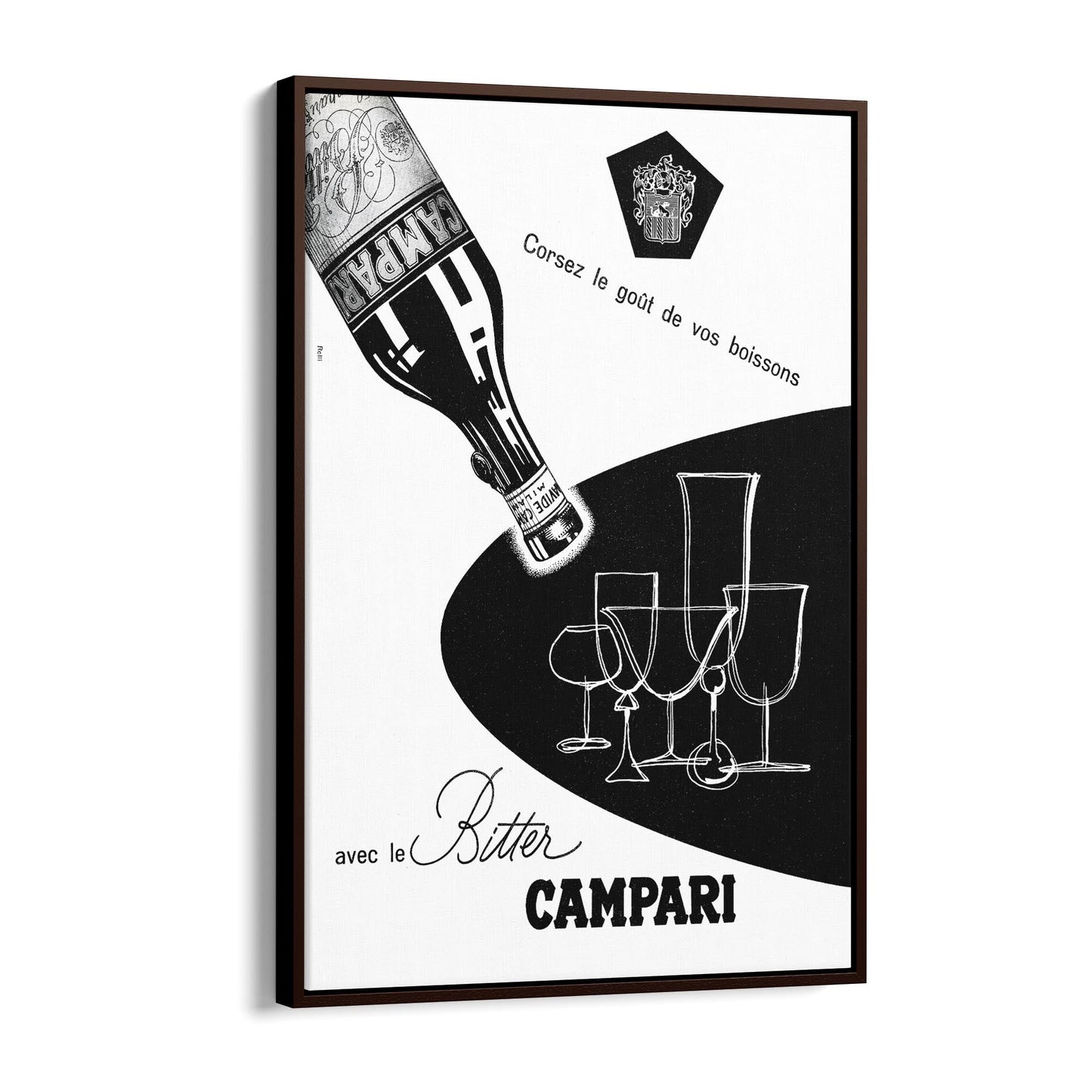 Bitter Campari by Rolli | Framed Canvas Vintage Advertisement