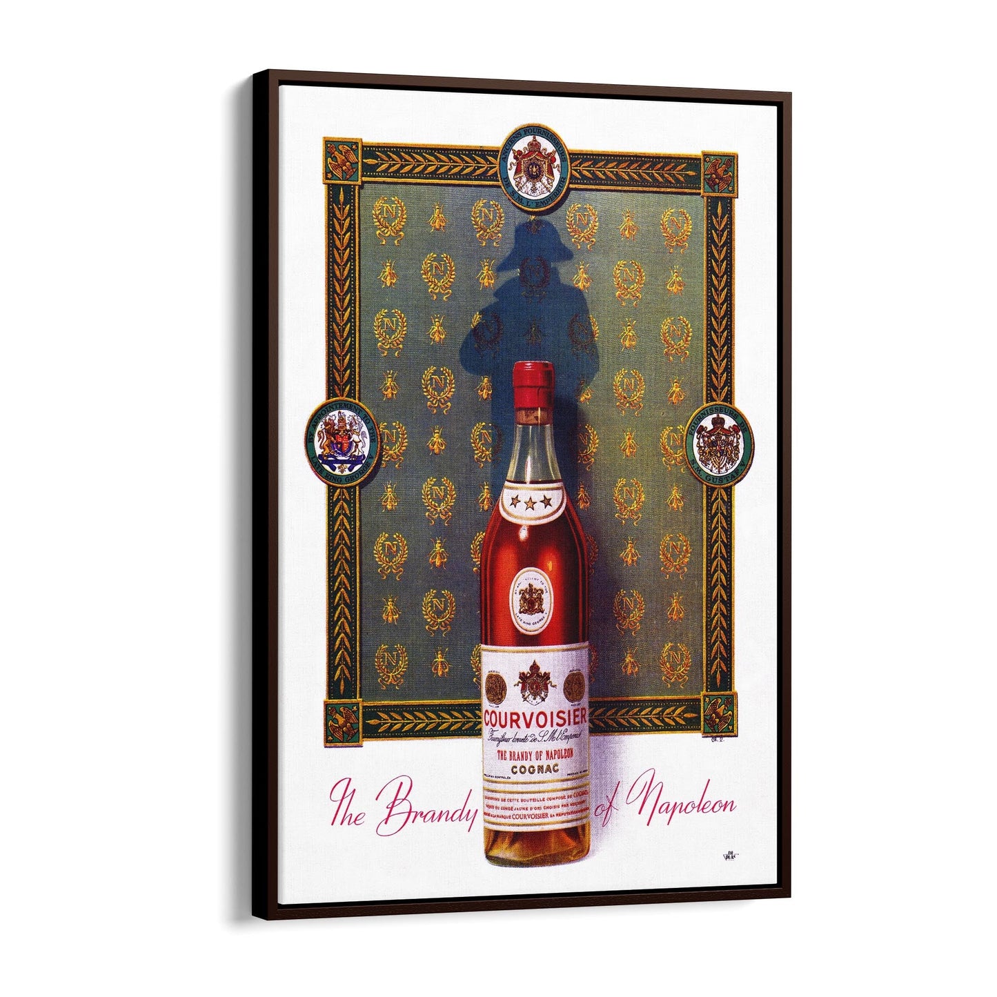 Courvoisier Cognac by Charles Lemmel | Framed Canvas Vintage Advertisement