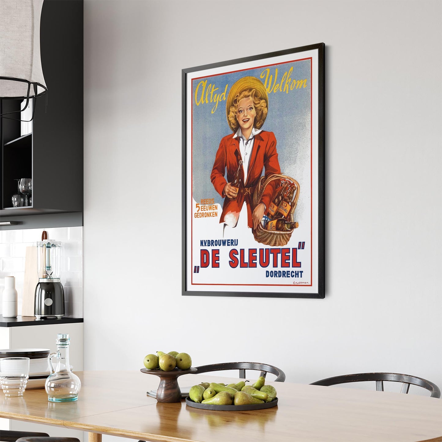 Altyd Welkom - De Sleutel Brewery by D. Rudeman | Framed Vintage Poster